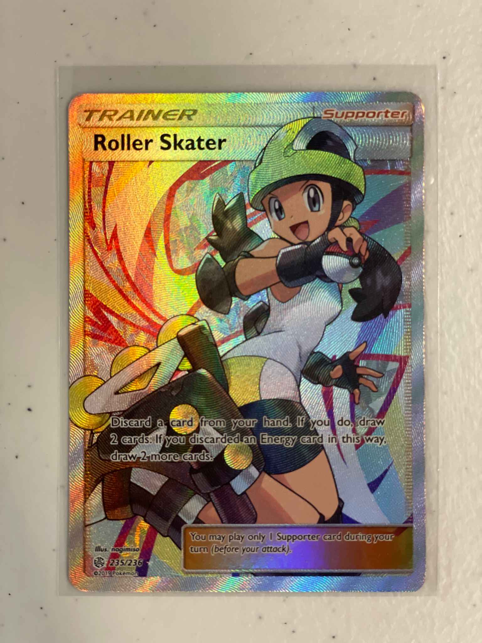 NM/M Roller Skater 203/236 Cosmic Eclipse Pokemon Trainer Set 4 CARD SET