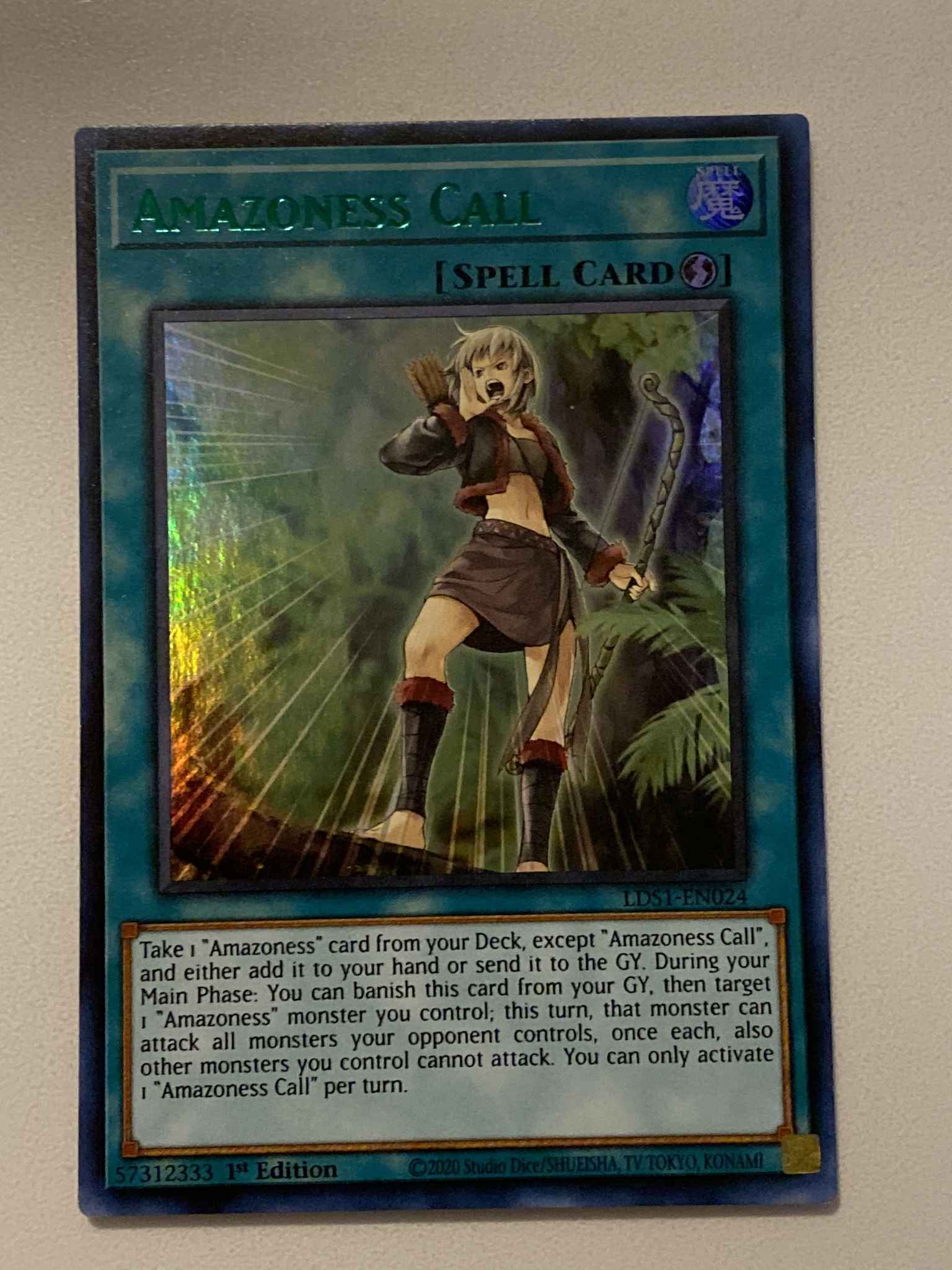 Amazoness Call LDS1-EN024 Ultra Rare Blue Yu-Gi-Oh Card 1st Edition New 
