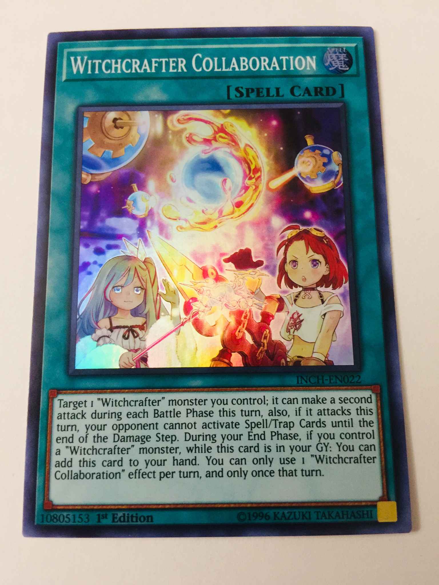 Witchcrafter Collaboration INCH-EN022 Yugioh 1st Edition Super Rare