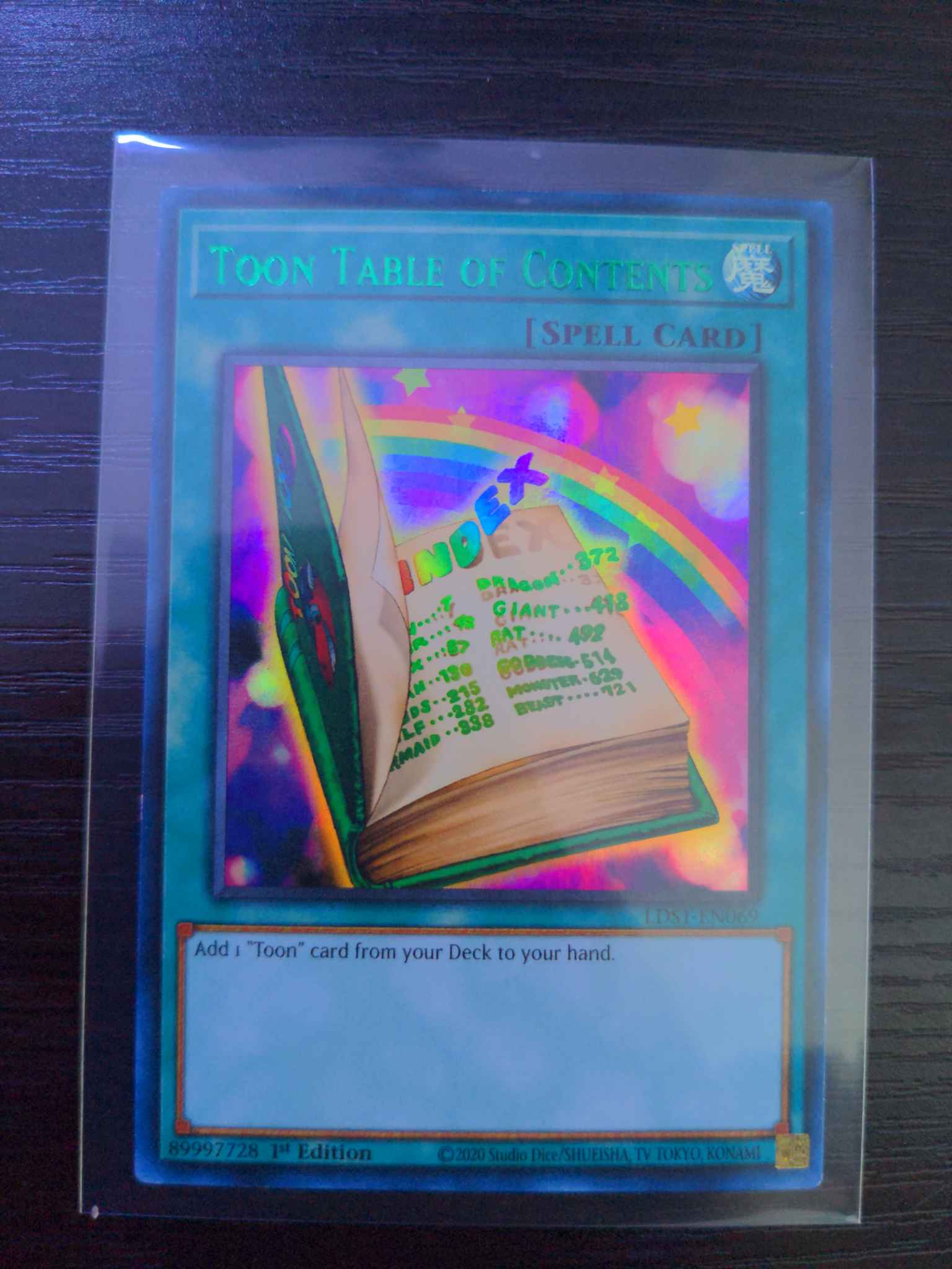 Green 1st! Near Mint YUGIOH! Toon Table of Contents LDS1-EN069 Ultra Rare 