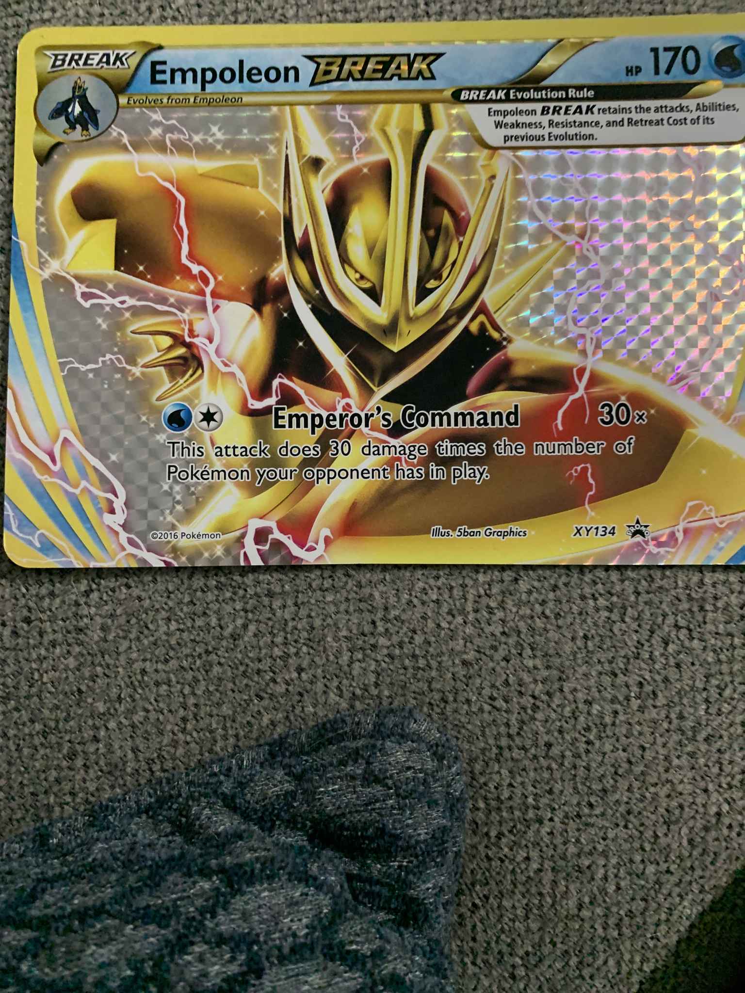 Empoleon BREAK XY134 JUMBO OVERSIZED Holo Pokemon Card