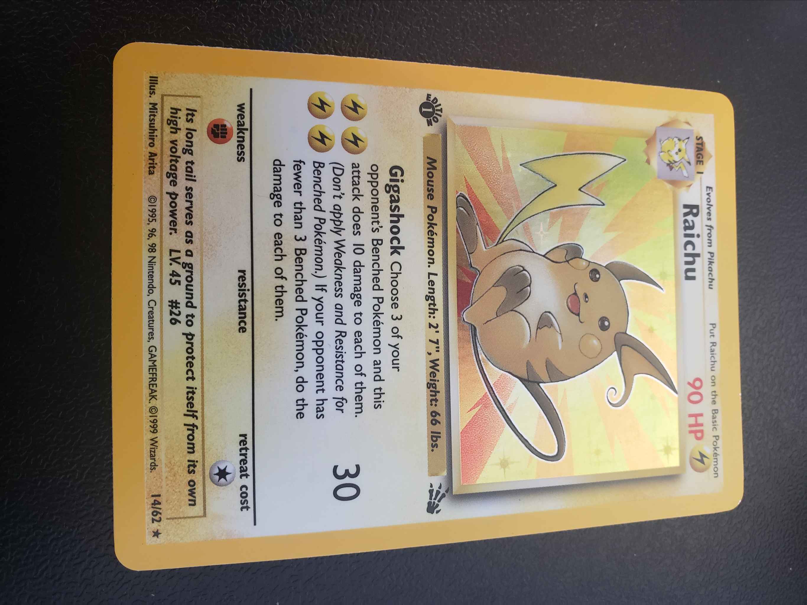 Raichu 14 62 1st Edition Holo Fossil Raichu 14 Fossil Pokemon Online Gaming Store For Cards Miniatures Singles Packs Booster Boxes