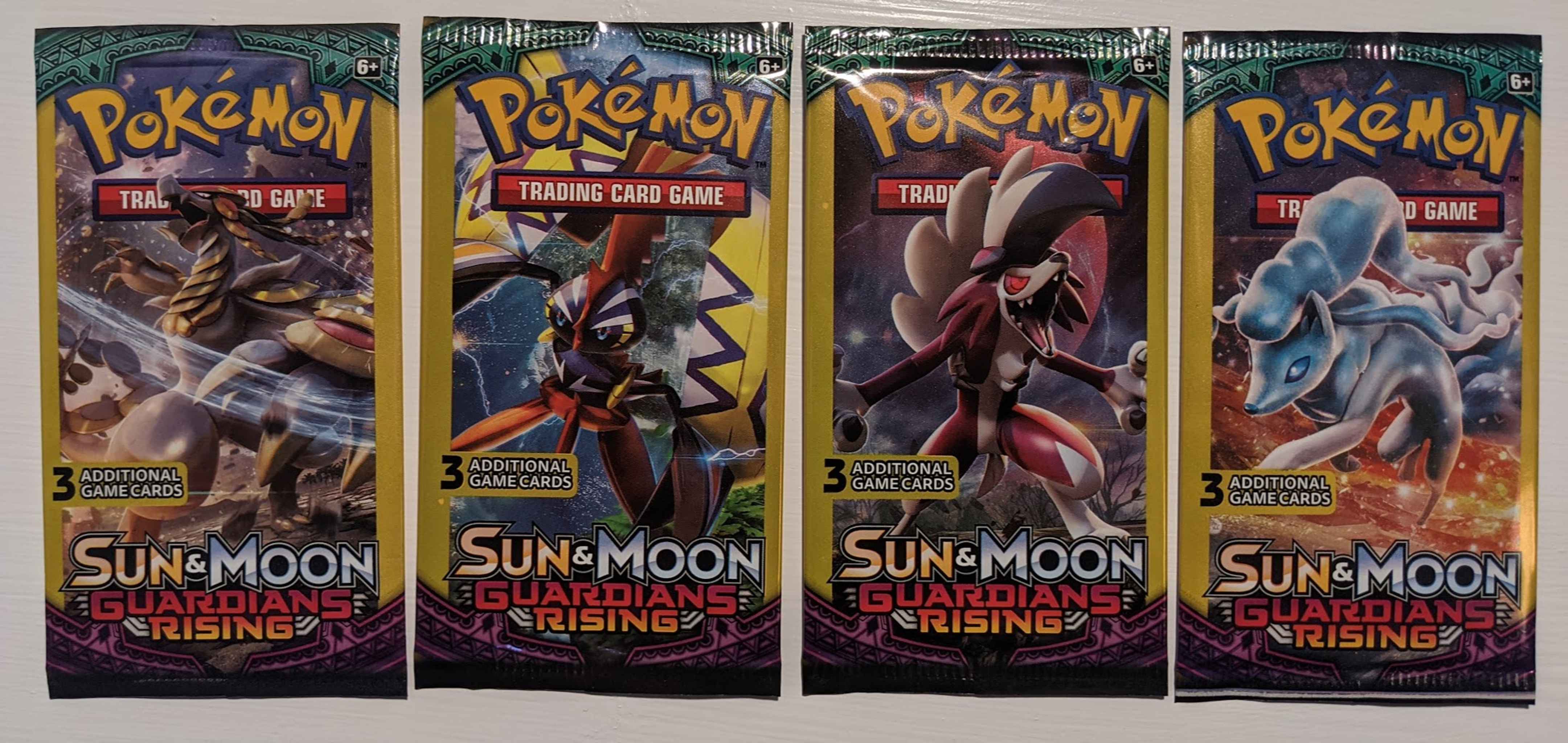 Pokemon TGC Sun And Moon Lost Guardians Rising! Booster 3 Card Pack Sealed NEW 