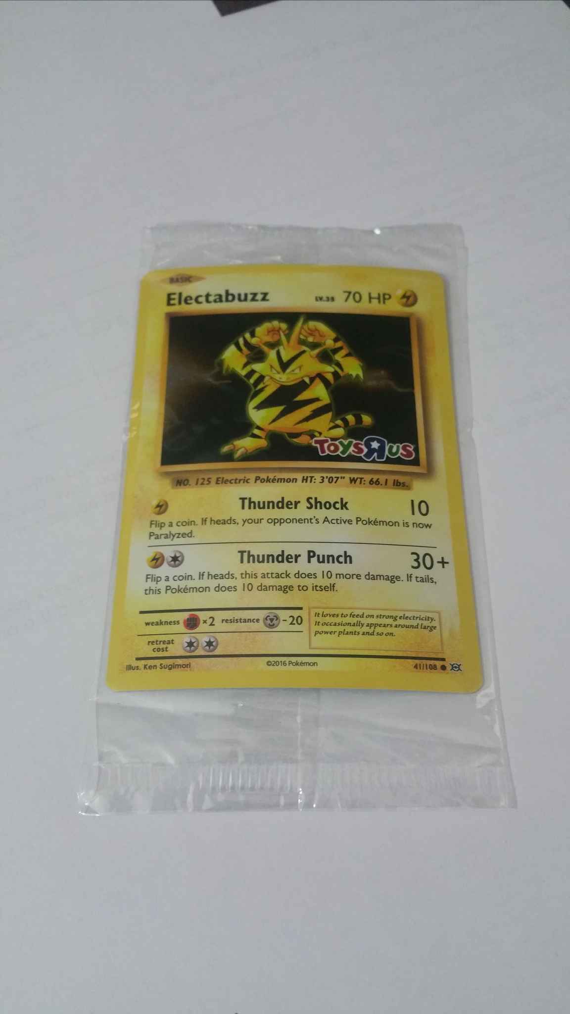 Electabuzz Promo Sealed Toys R Us Exclusive Electabuzz Toys R Us Promo Miscellaneous Cards Products Pokemon Online Gaming Store For Cards Miniatures Singles Packs Booster Boxes