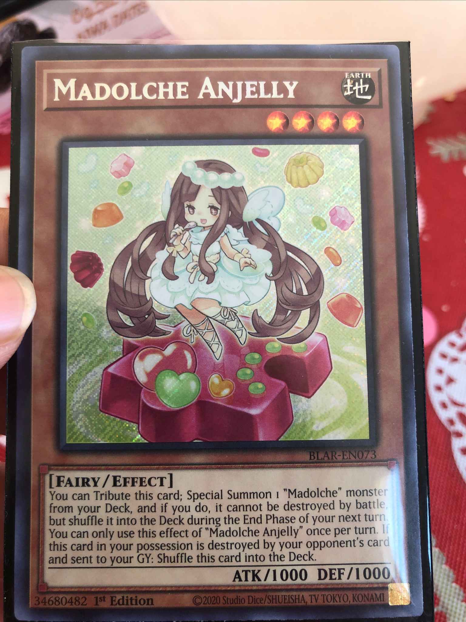 Madolche Anjelly BLAR-EN073 1st Edition Secret Rare Yugioh Card 