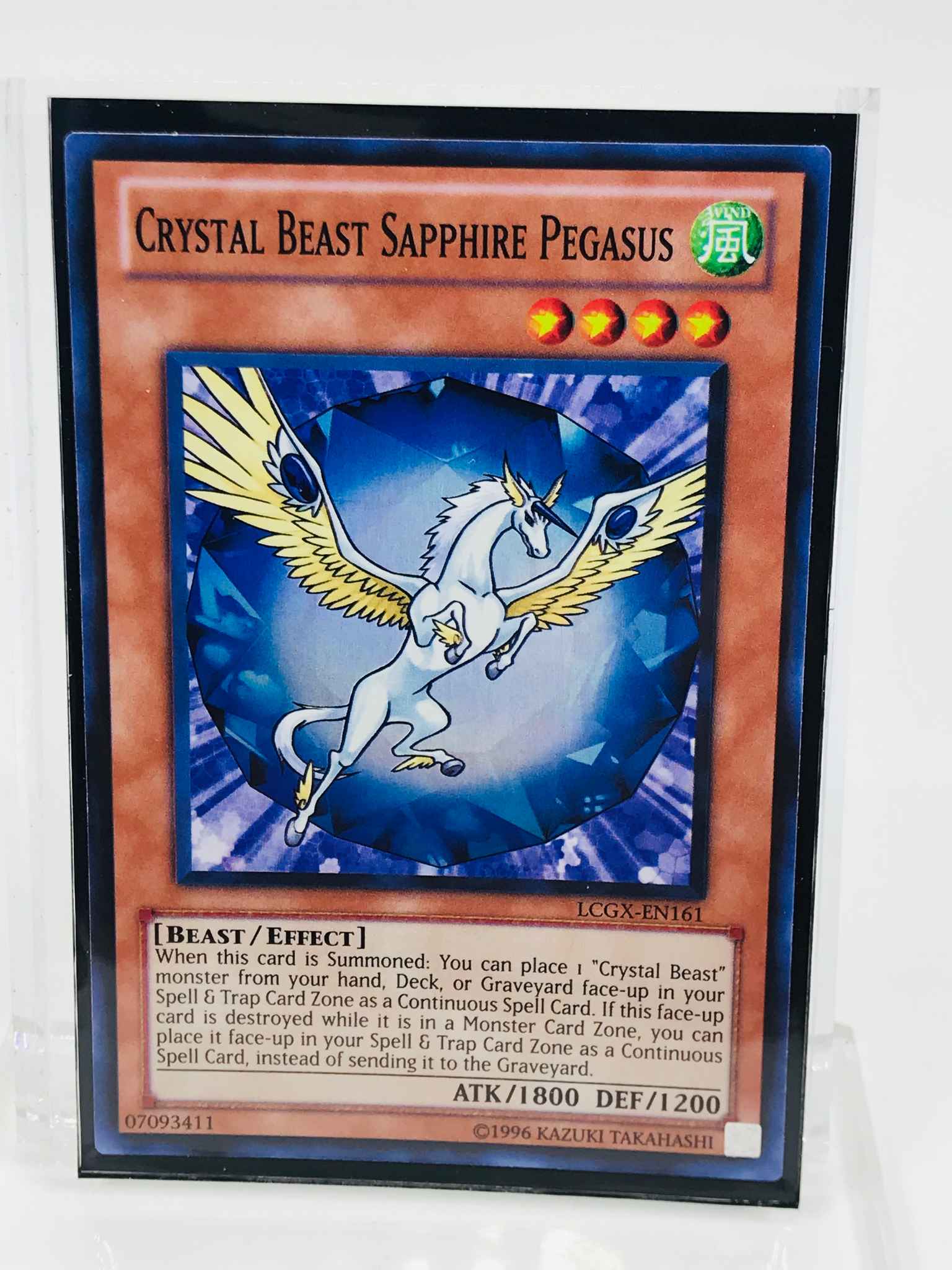 Yugioh Crystal Beast Sapphire Pegasus LCGX-EN161 Super Rare