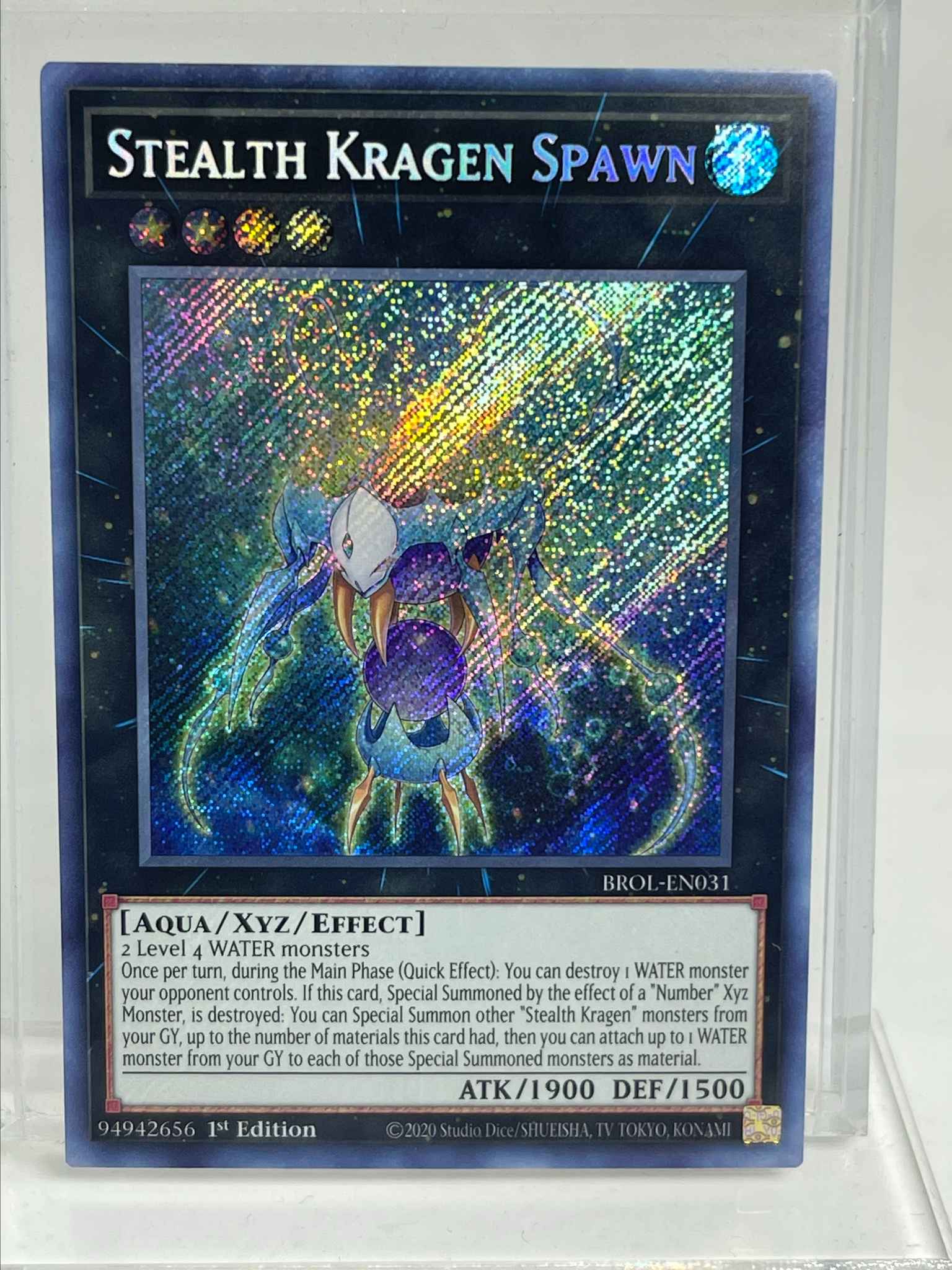 BROL-EN031 YuGiOh Secret Rare Stealth Kragen Spawn x3 1st Edition