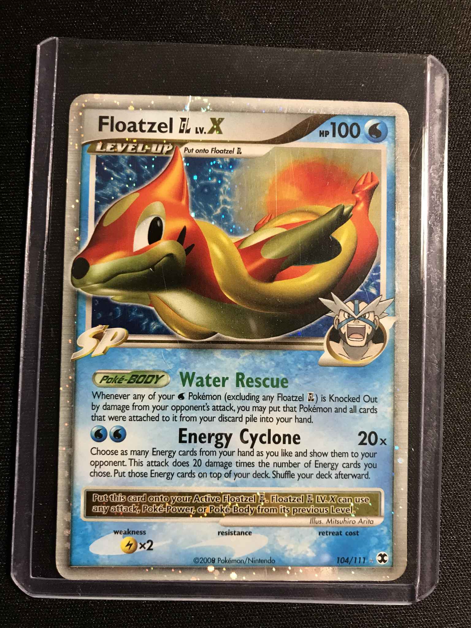 Floatzel GL LV.X Ultra Rare Holo Pokemon Card Pt2 Rising Rivals 104/111 