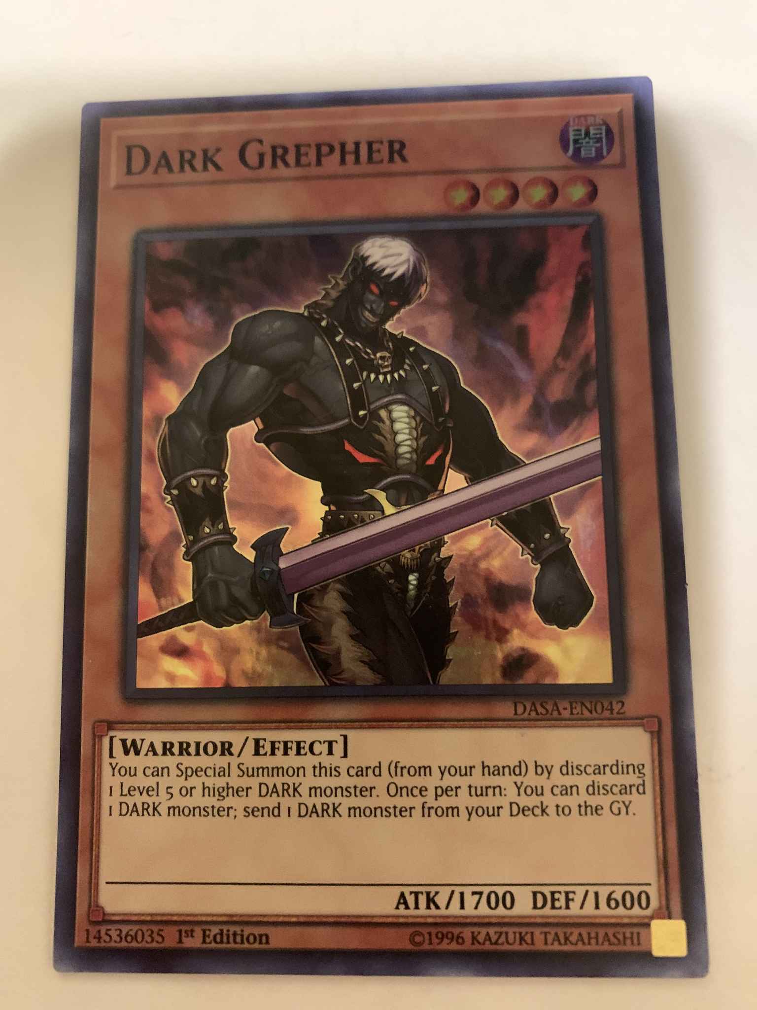 YuGiOh Dark Grepher 1st Edition Near Mint DASA-EN042 Super Rare 