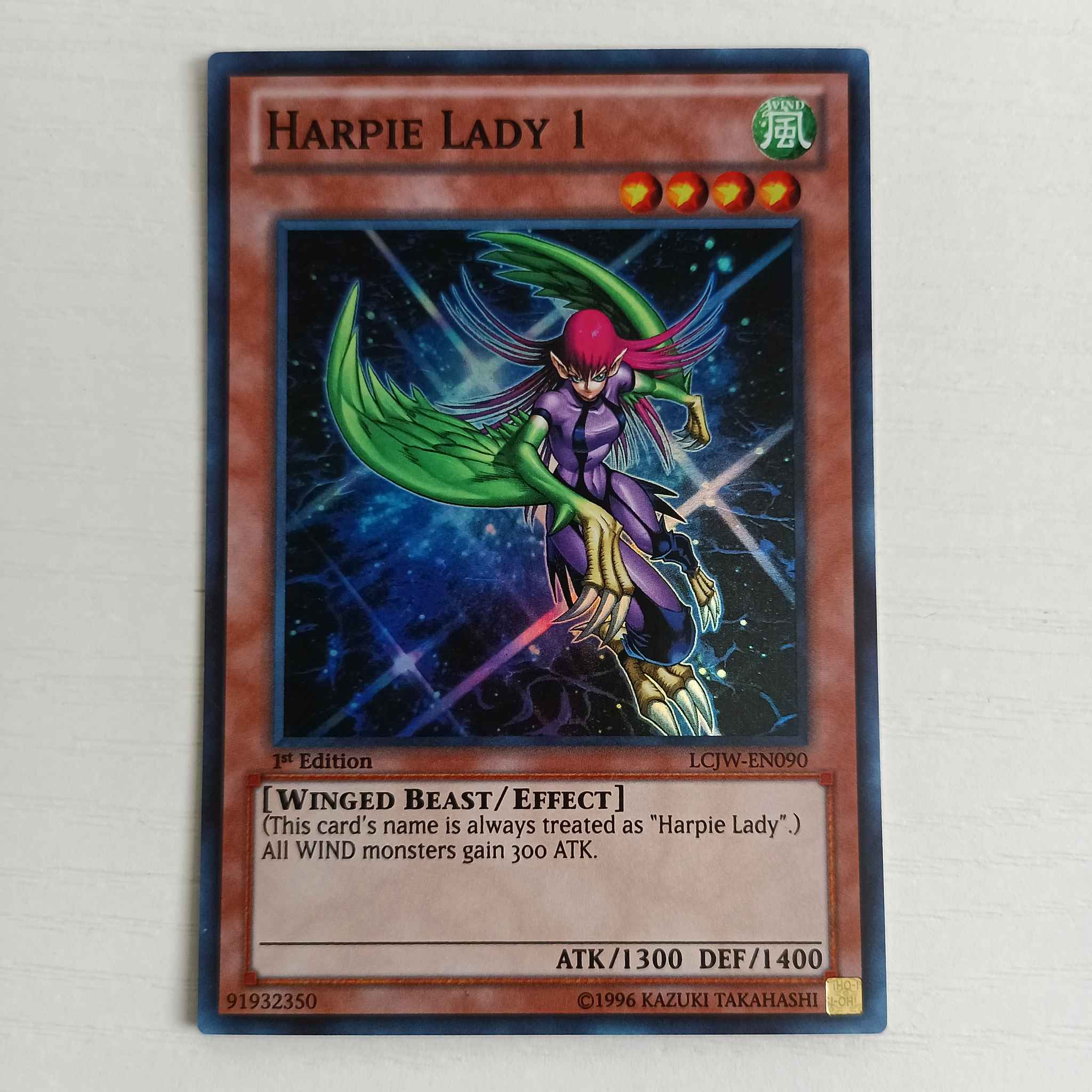 Yugioh Harpie Lady 1 LCJW-EN090 Super Rare 1st Edition 