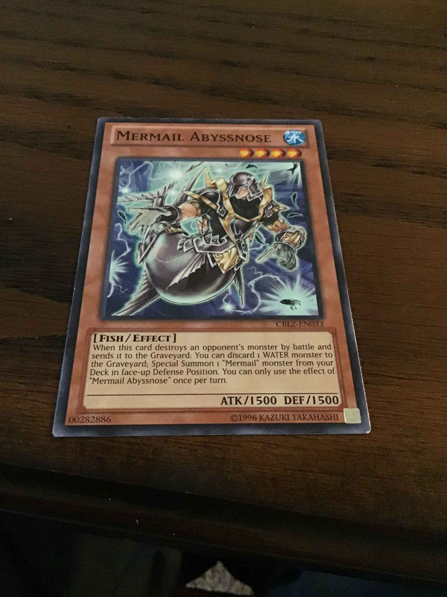 Mermail Abyssnose CBLZ-EN033 Common Yu-Gi-Oh Card 1st Edition New