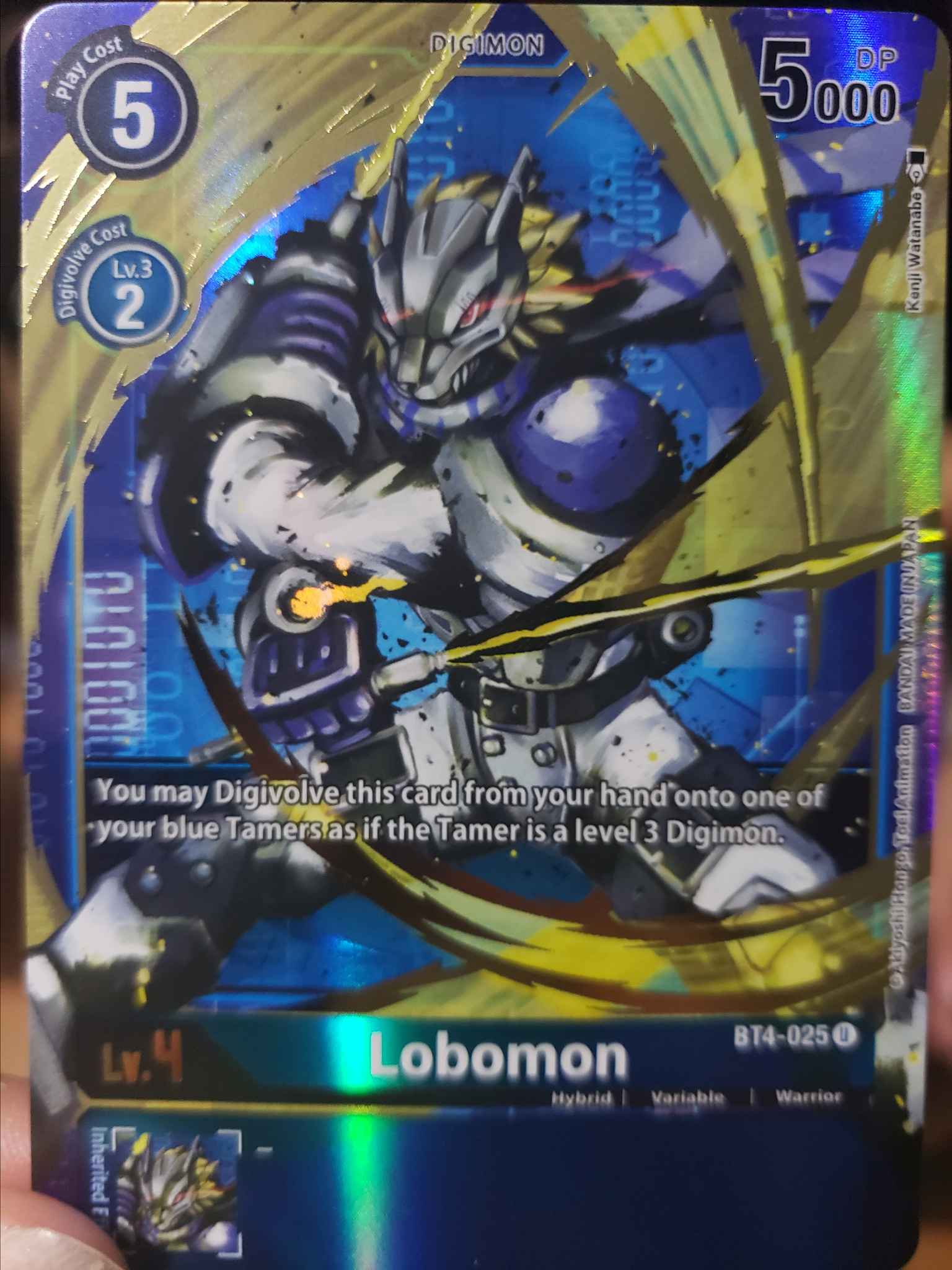 BT4-025 Lobomon Uncommon Alternative Art Mint Digimon Card
