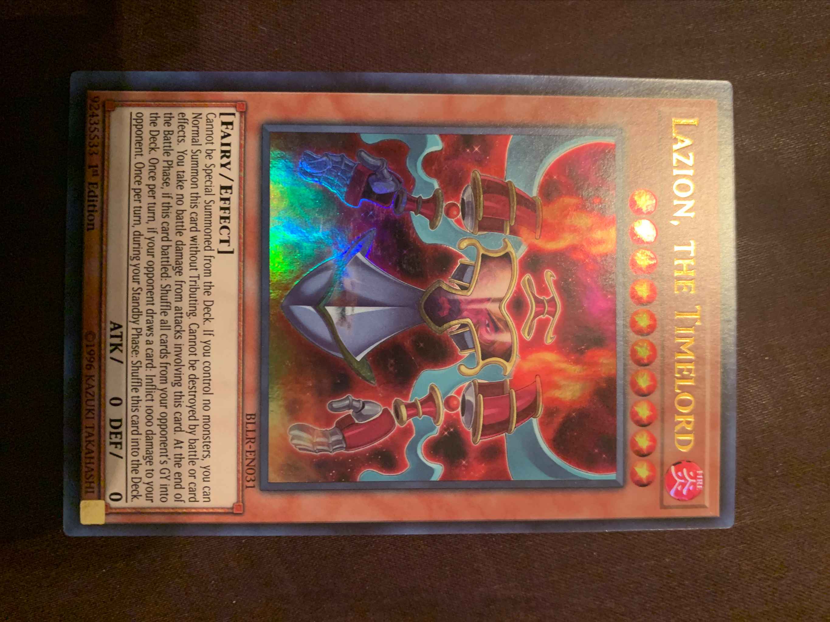 Yu-Gi-Oh Ultra Rare Lazion The Timelord 1st Edition BLLR-EN031 NM 