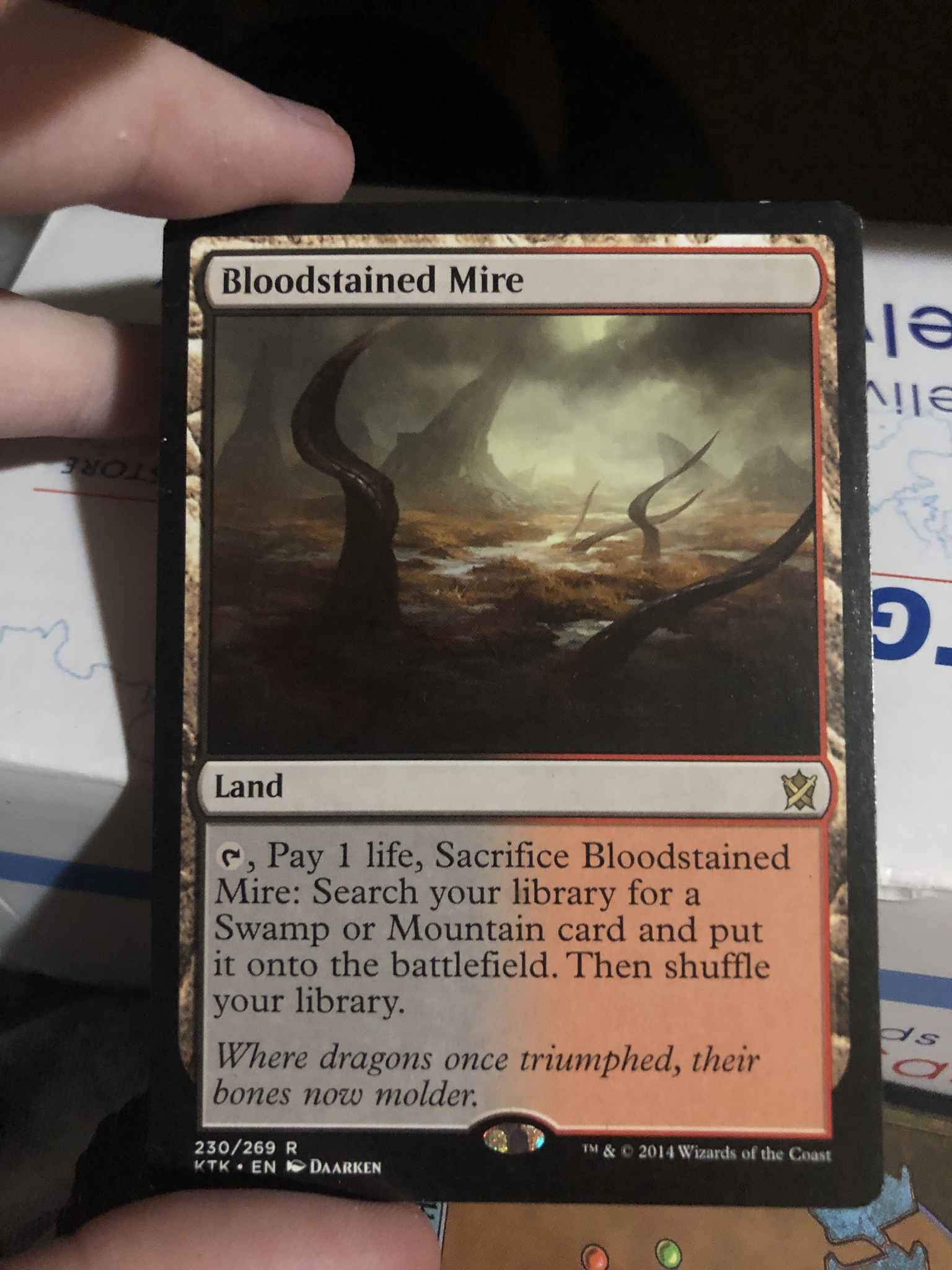 One Chinese Bloodstained Mire Khans of Tarkir KTK Magic the Gathering MTG MINT 