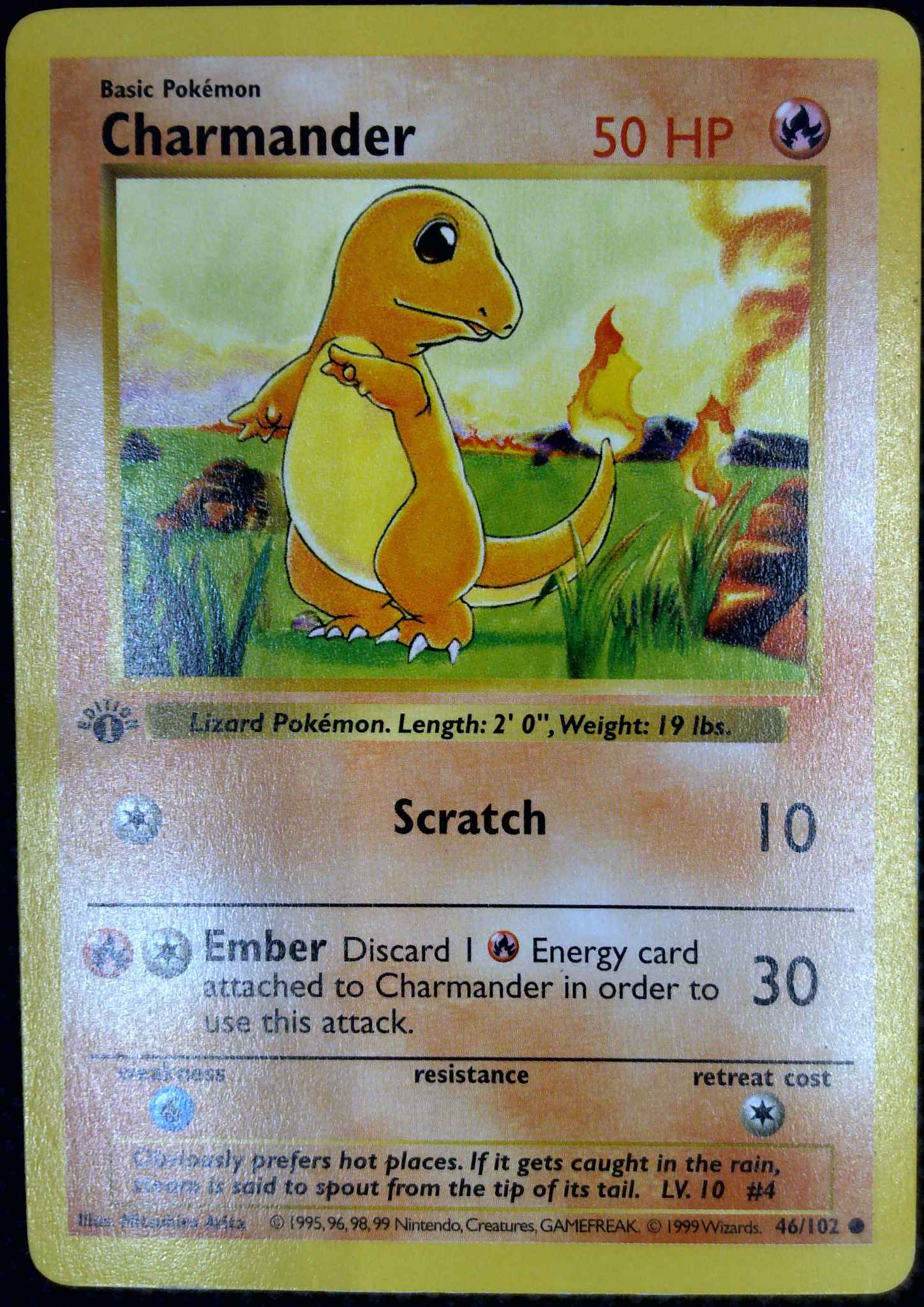 Charmander 1st Edition Charmander Base Set Shadowless Pokemon Online Gaming Store For Cards Miniatures Singles Packs Booster Boxes