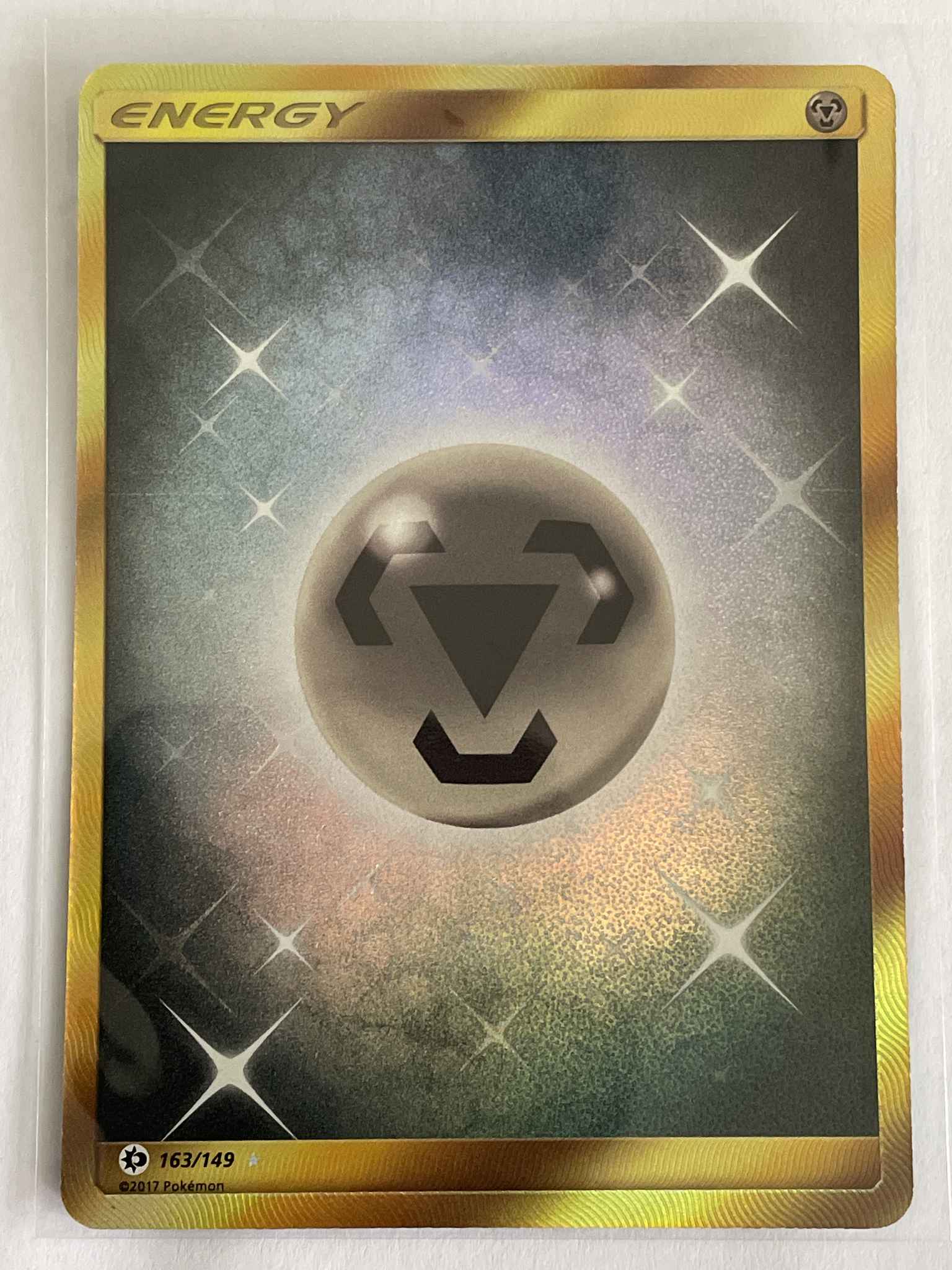 Near Mint Secret Rare Pokemon Card Metal Energy 163/149 Sun & Moon Base 