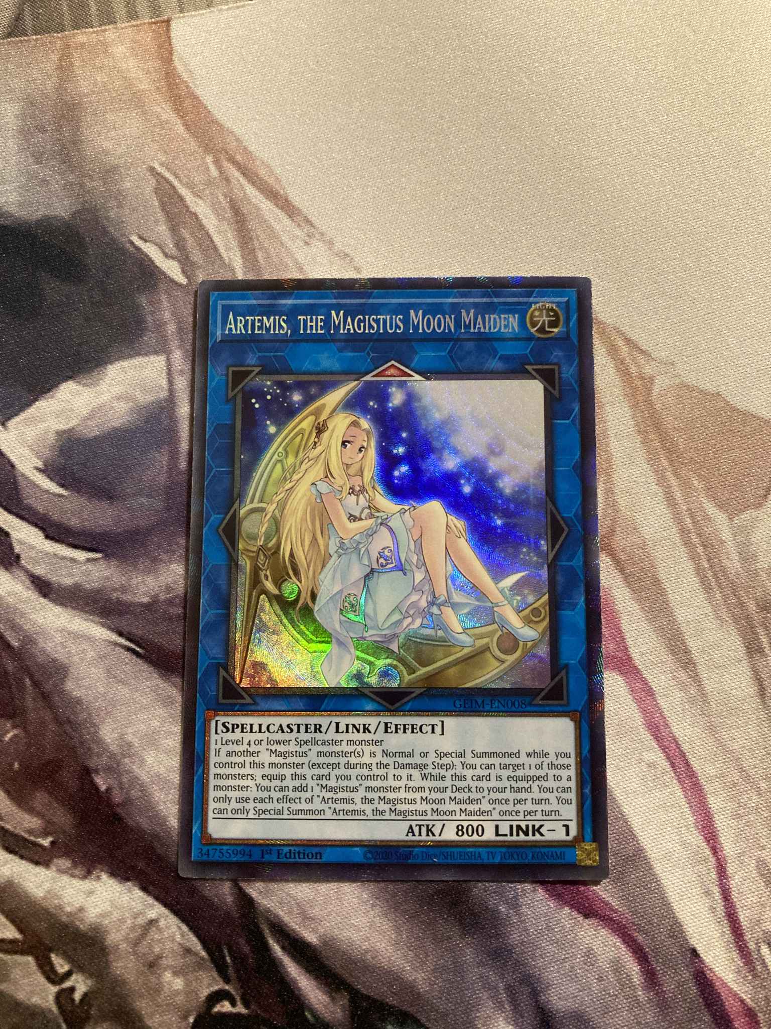 Yugioh Artemis The Magistus Moon Maiden GEIM-EN008 Ultra Rare 1st Edition