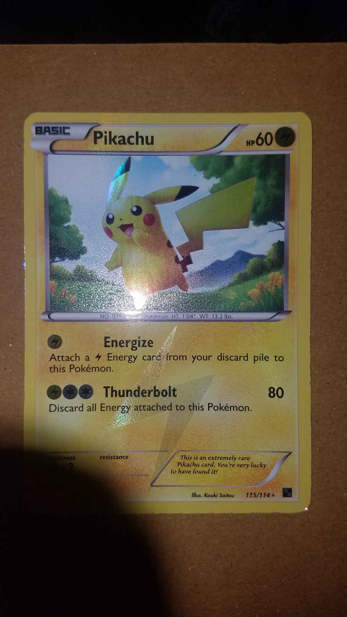 Pikachu 115 114 Shiny Secret Rare Lightly Played Holofoil Pikachu Black And White Pokemon