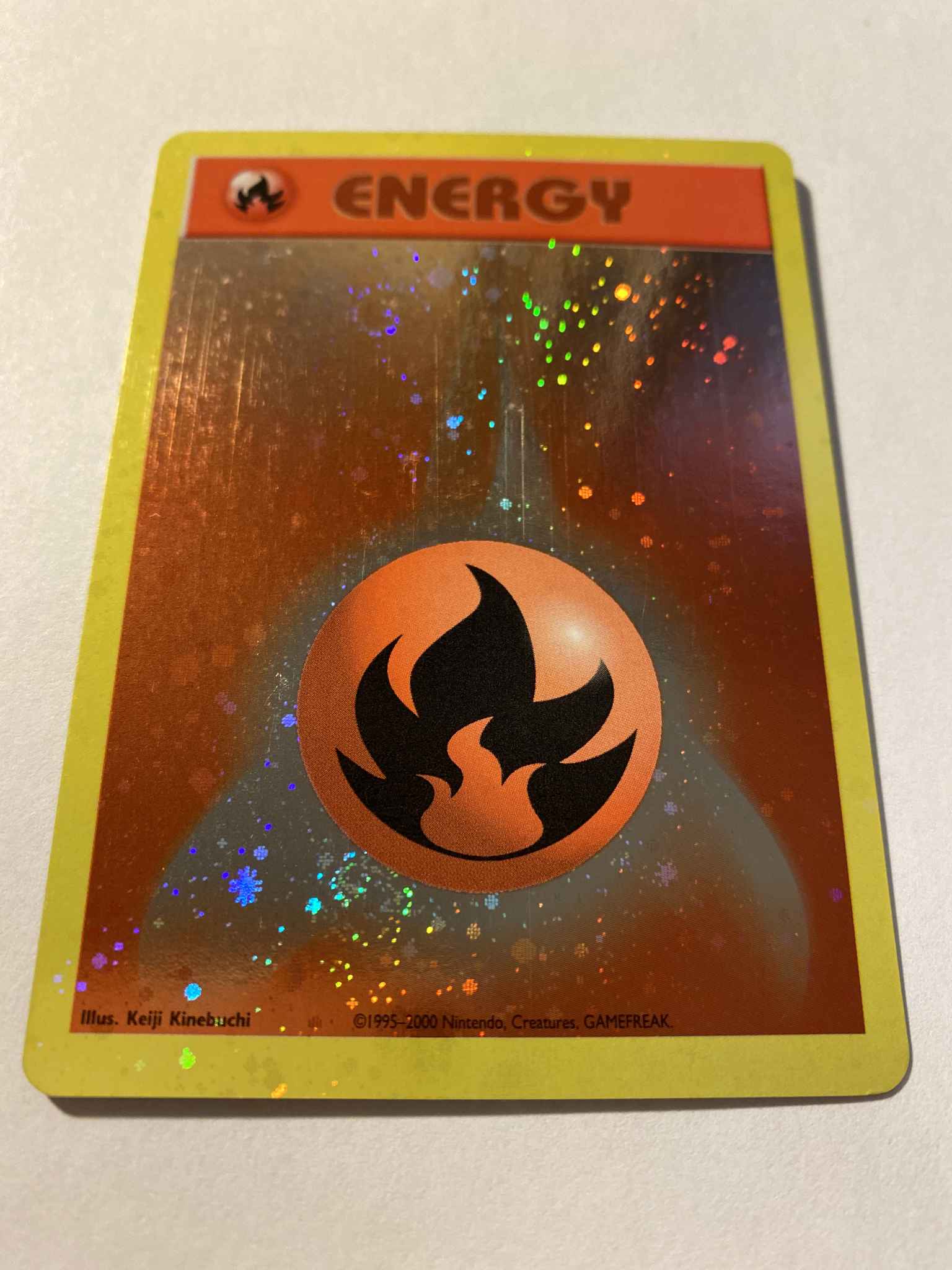 POKEMON PROMO CARD 2002 FIRE ENERGY HOLOFOIL