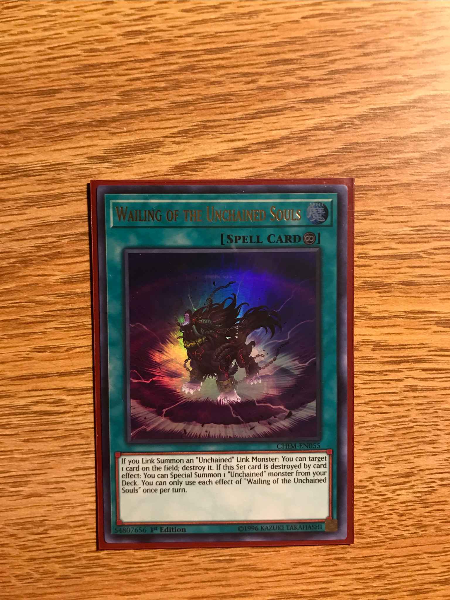 Ultra Rare 1st Yugioh CHIM-EN055 Wailing of the Unchained Souls