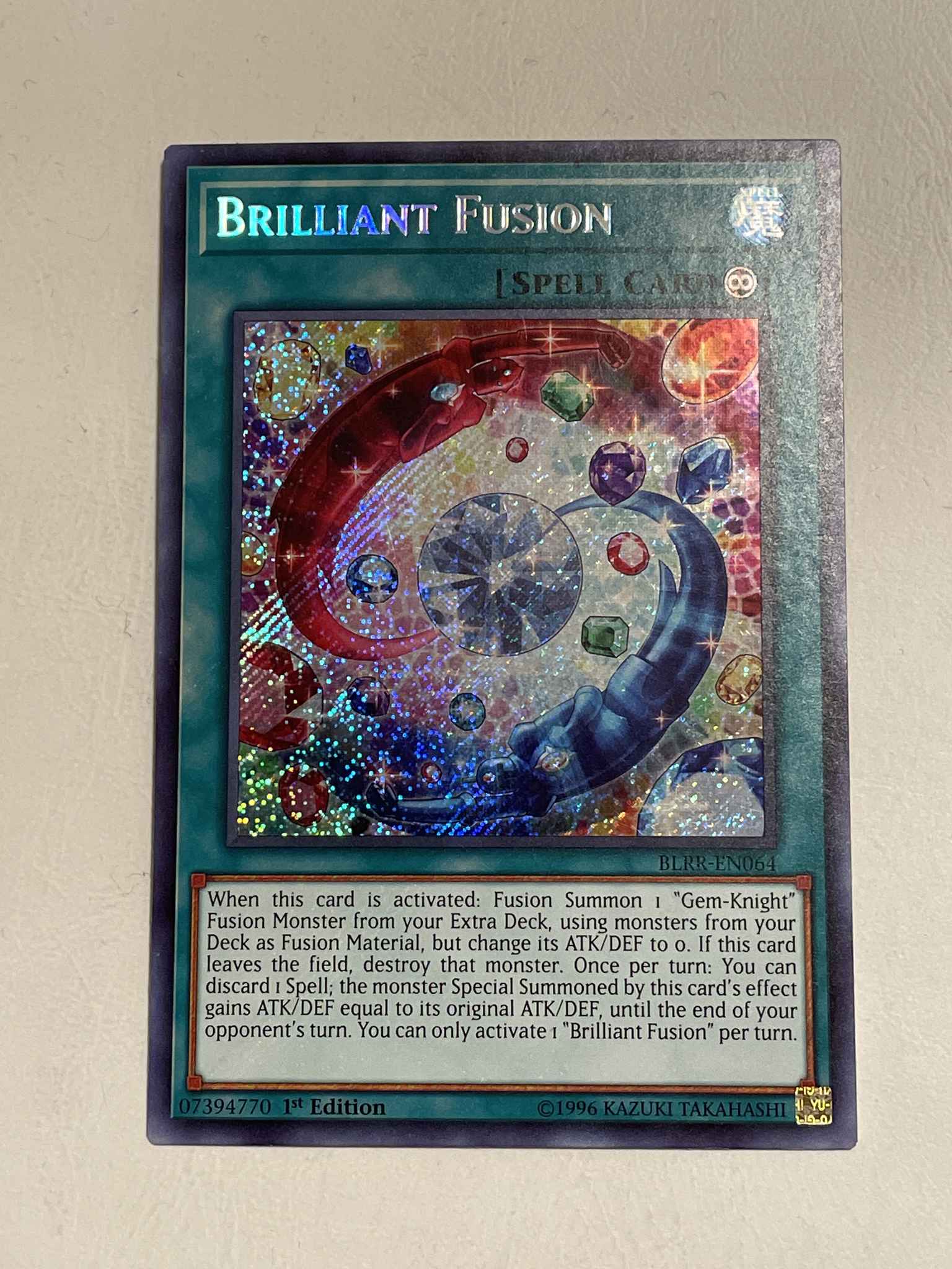 Brilliant Fusion 1st Edition BLRR-EN064 Secret Rare 