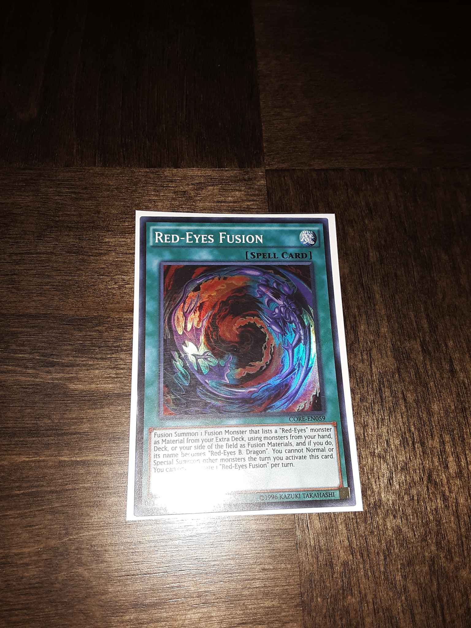 CORE-EN059 RED EYES FUSION Super Rare 1st Edition YuGiOh Card 