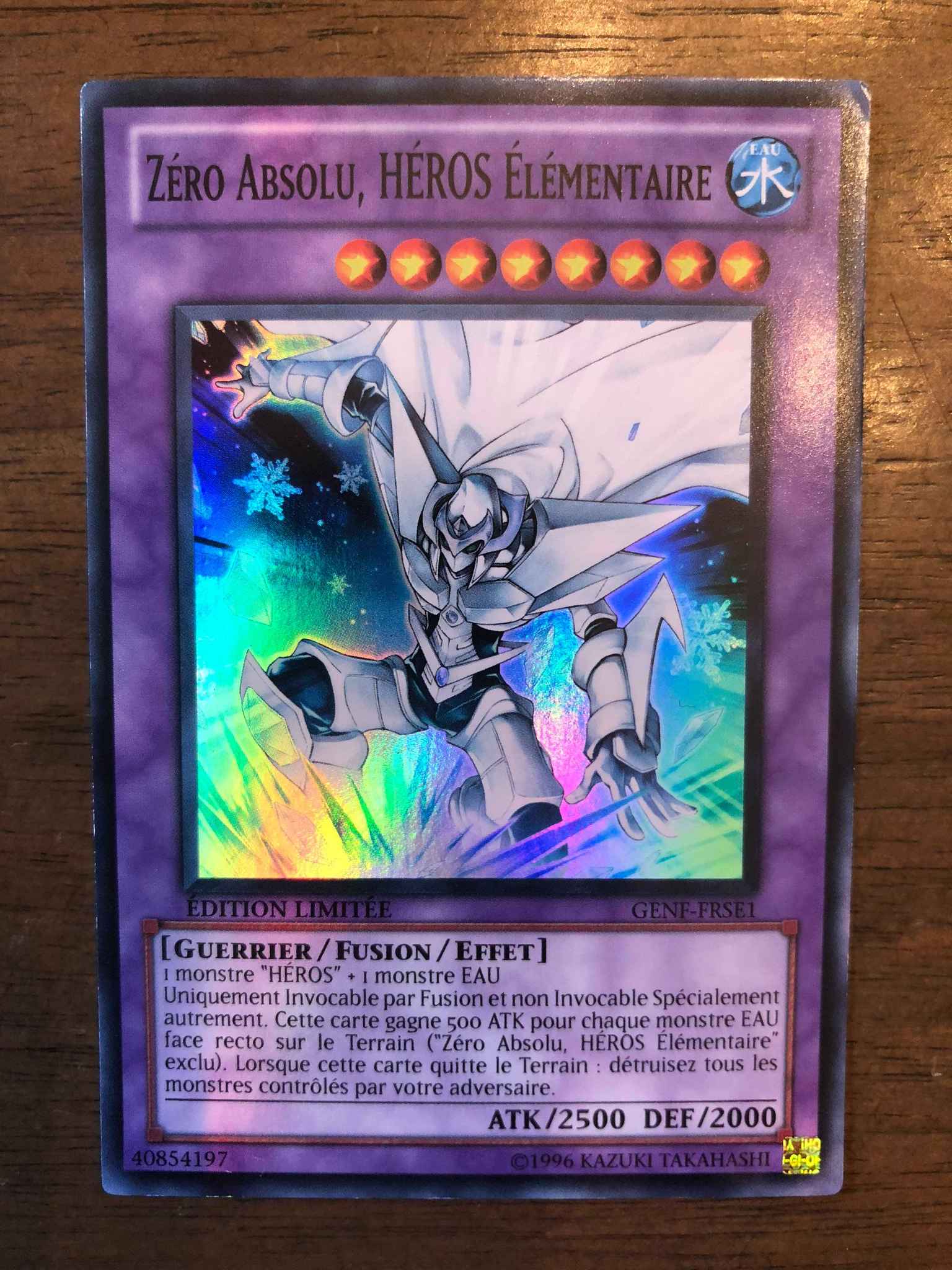 Yugioh Elemental HERO Absolute Zero GENF-ENSE1 Super Rare Limited Edition