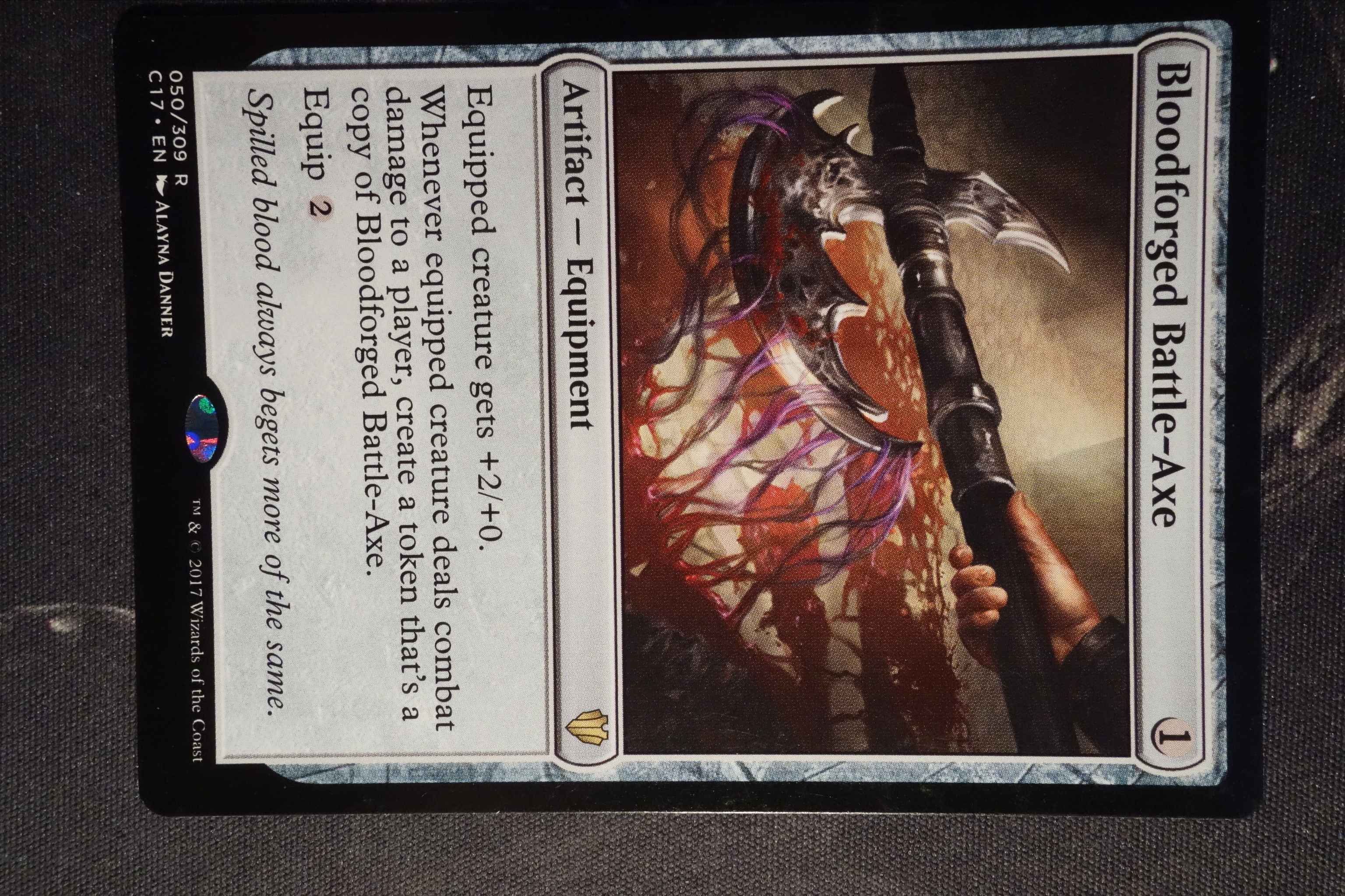 Details about   ***JAPANESE Bloodforged Battle-Axe*** MINT Commander 2017 MTG EDH Magic Cards 