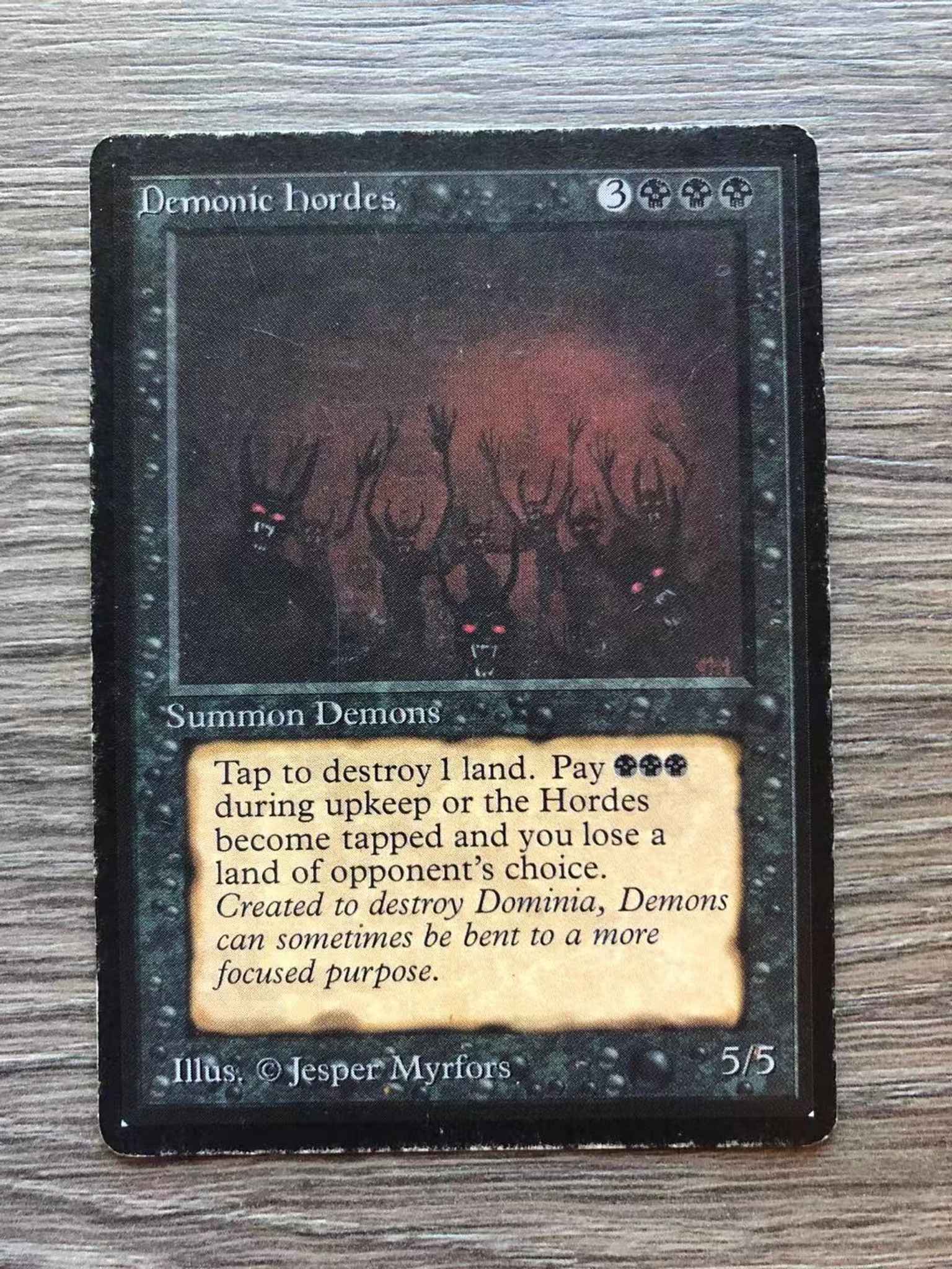 Moderately Played Demonic Hordes ~ Revised Magic MTG