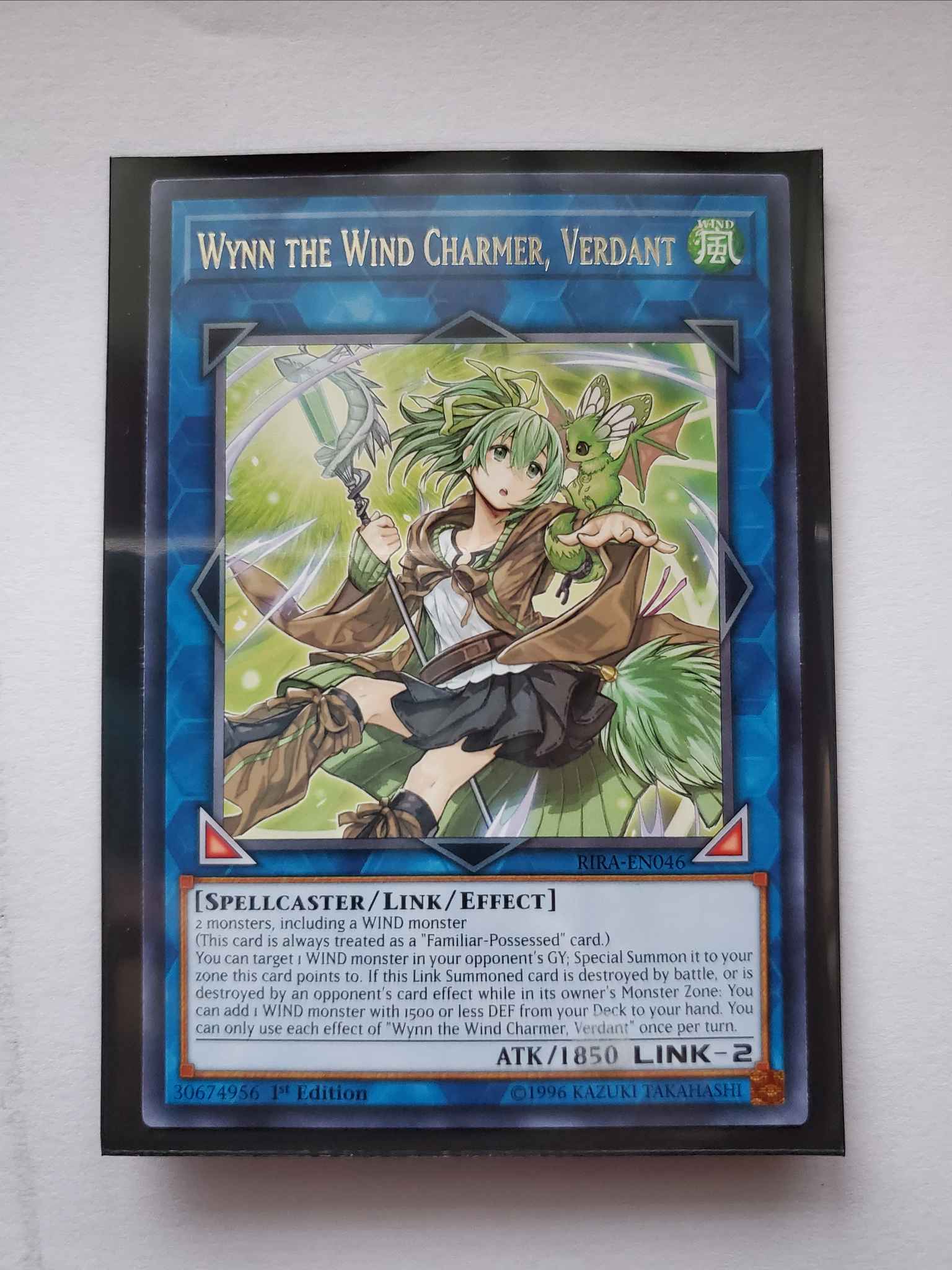 Wynn the Wind Charmer NM |Yugioh RIRA-EN046 Verdant 1st Edition Rare