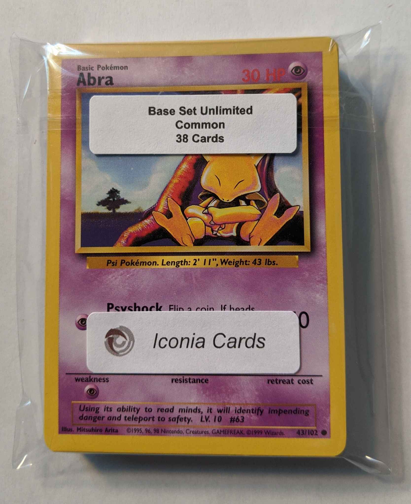 Pokemon 38 card original Base set complete common card set mint 