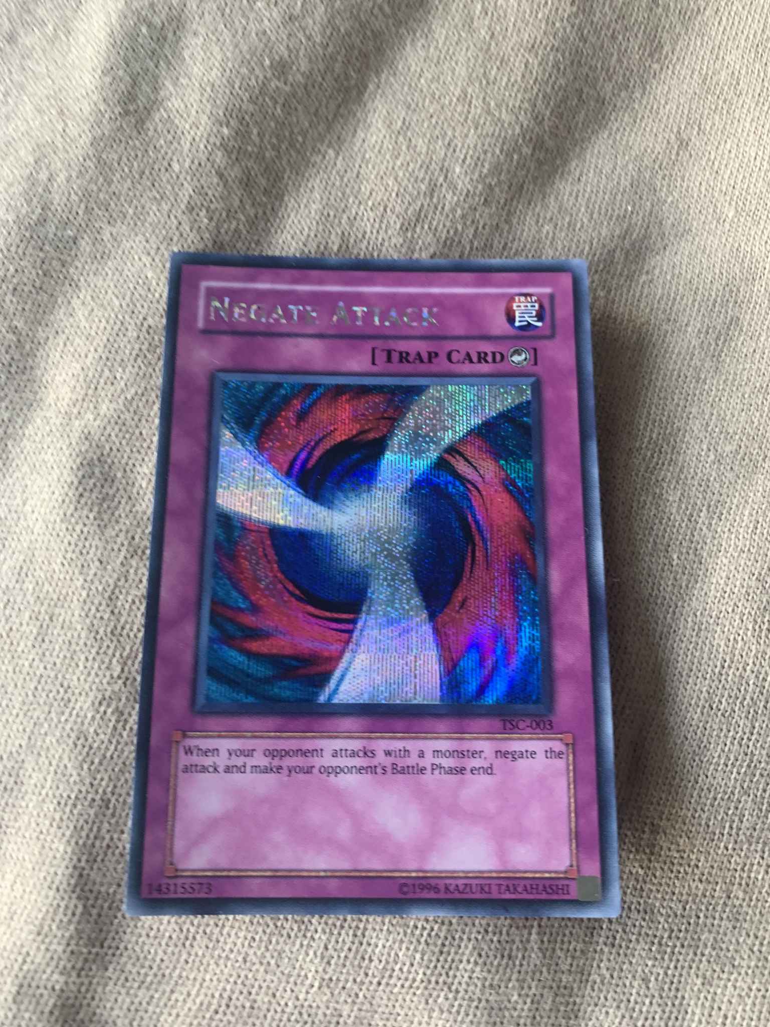 Negate Attack Secret Rare Limited Edition Lightly Played TSC-003