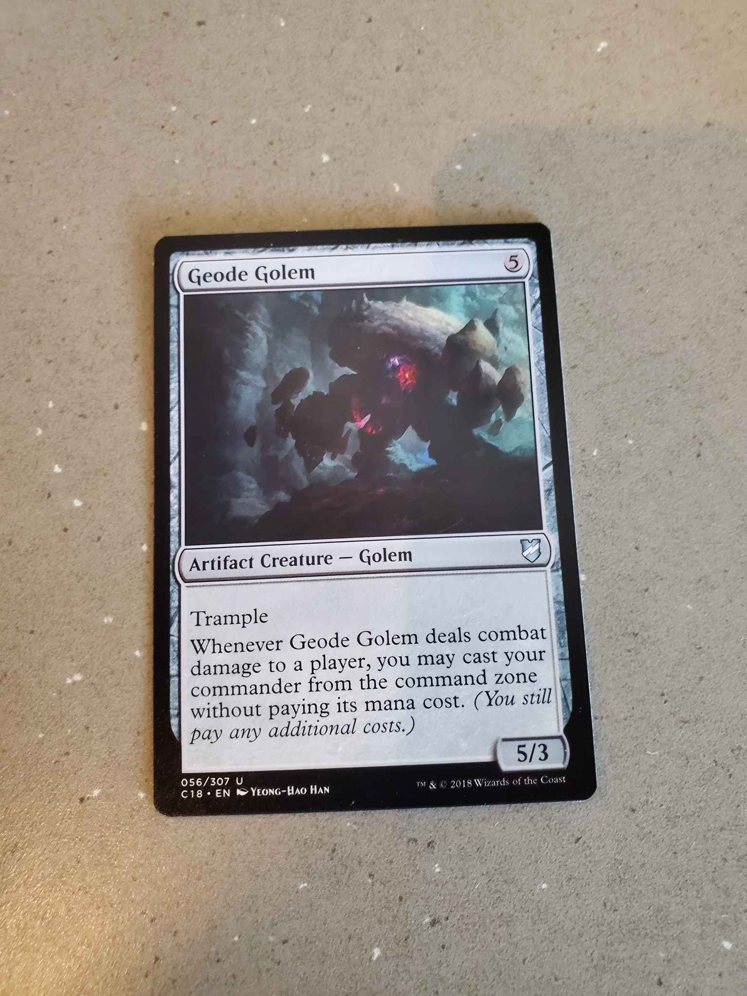 Magic MTG Geode Golem ~ Commander 2018 NearMint