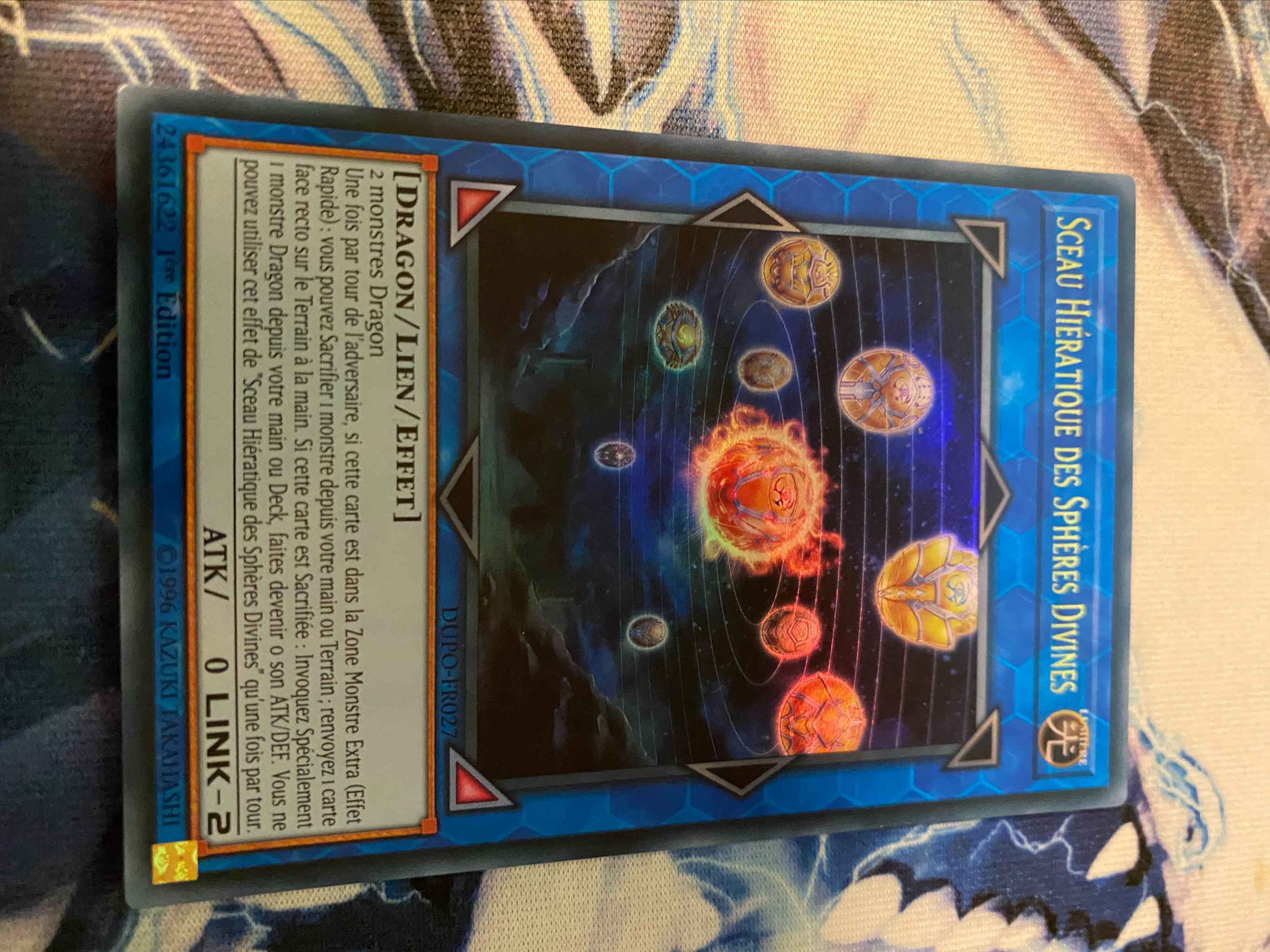 French Yugioh Hieratic Seal of the Heavenly Spheres ULTRA RARE DUPO-EN027 N/M