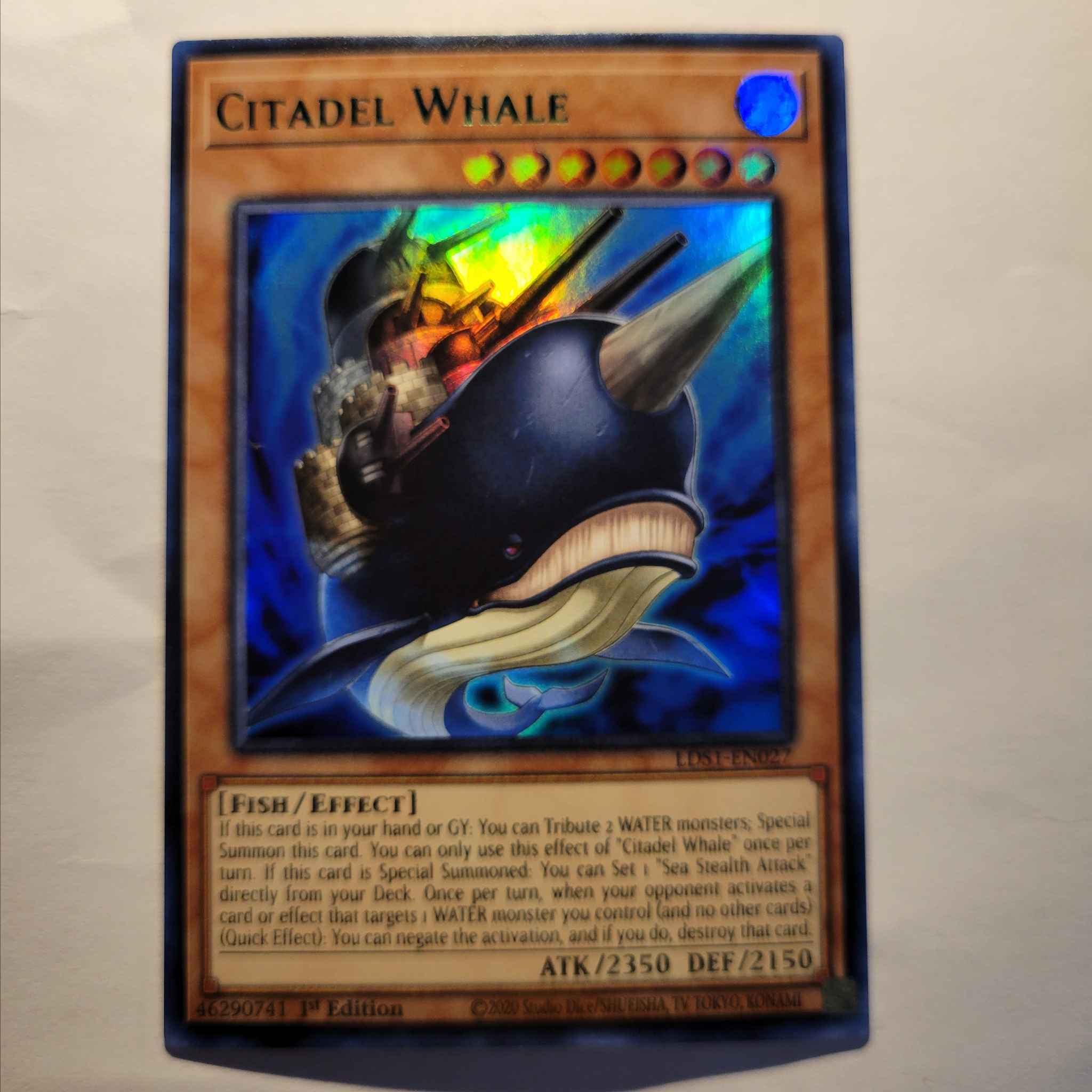 Citadel Whale 1st Edition Green Ultra Rare LDS1-EN027 Yu-Gi-Oh! 