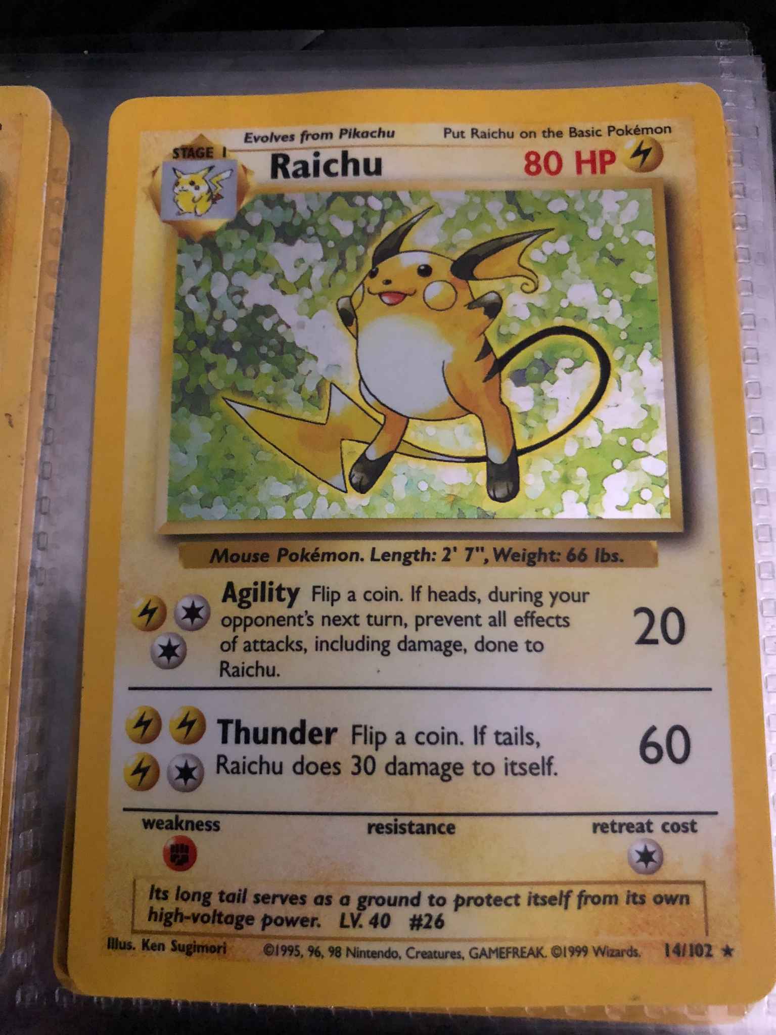 Collectible Raichu Pokemon Card 14 102 Holo Holofoil Nm Mint Base Set Raichu Base Set Pokemon Online Gaming Store For Cards Miniatures Singles Packs Booster Boxes