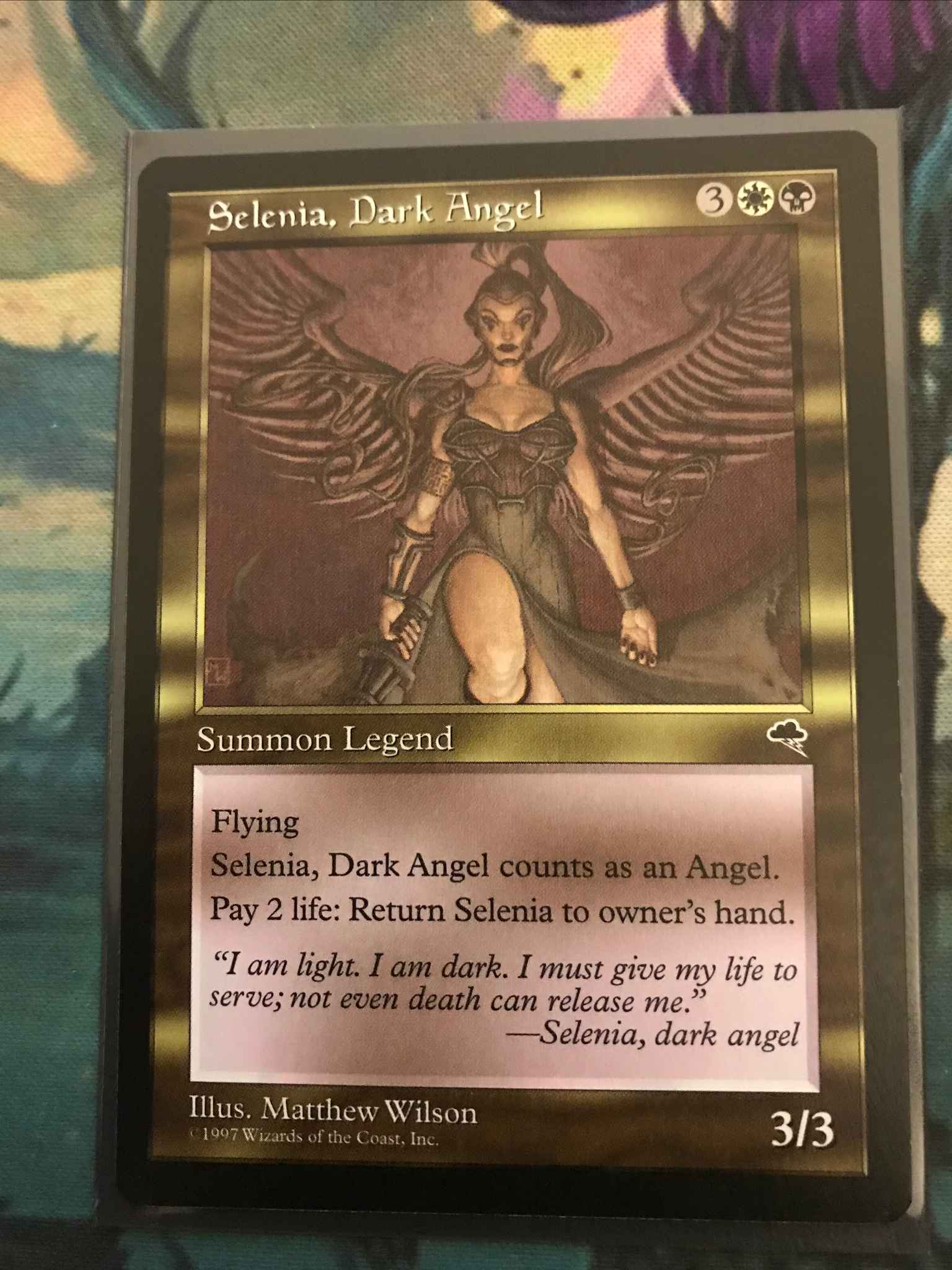 Dark Angel Tempest NM-M White Black Rare MAGIC GATHERING CARD ABUGames Selenia 