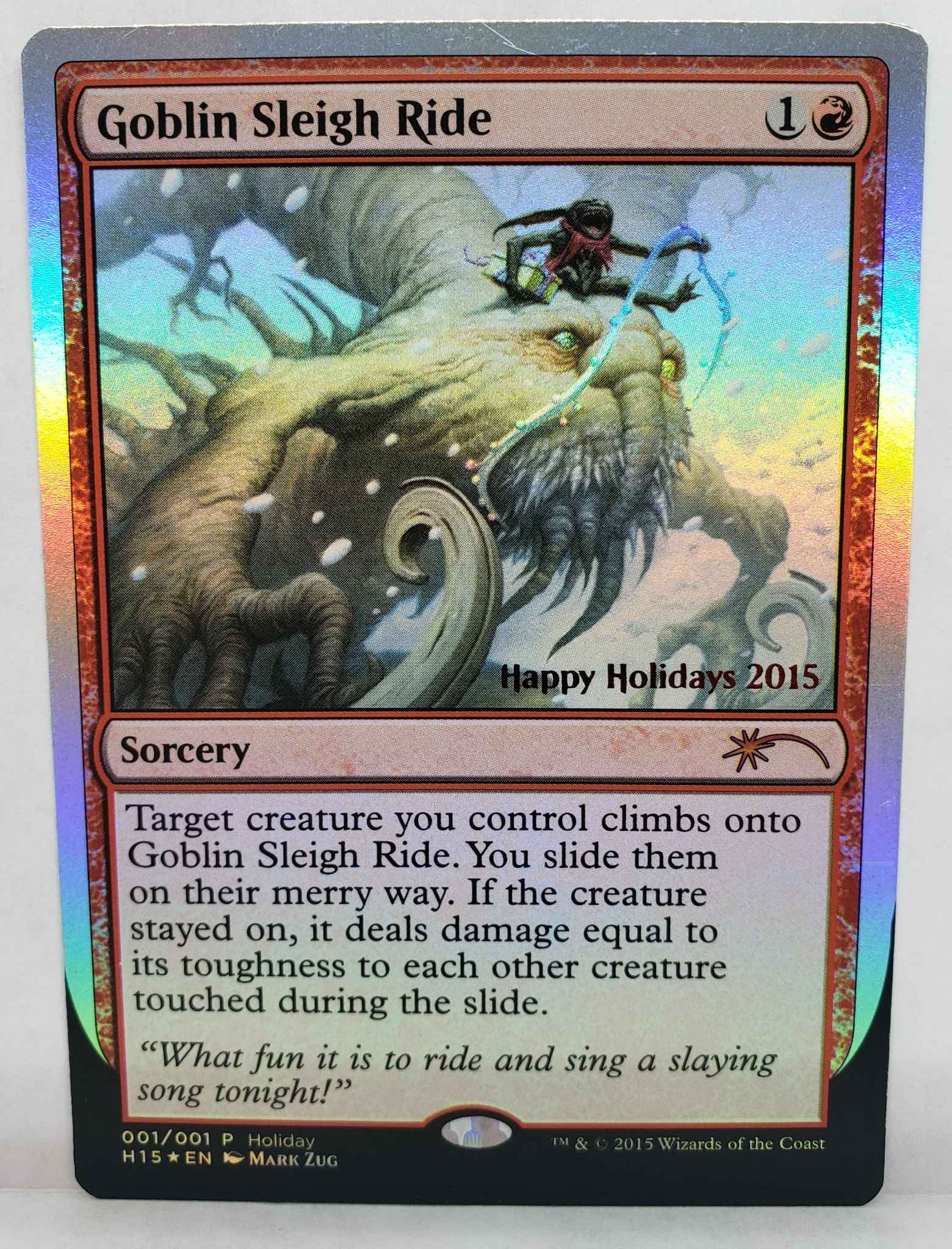 オリジナルデザイン手作り商品 MTG Goblin Sleigh Ride 英語1枚 - 通販