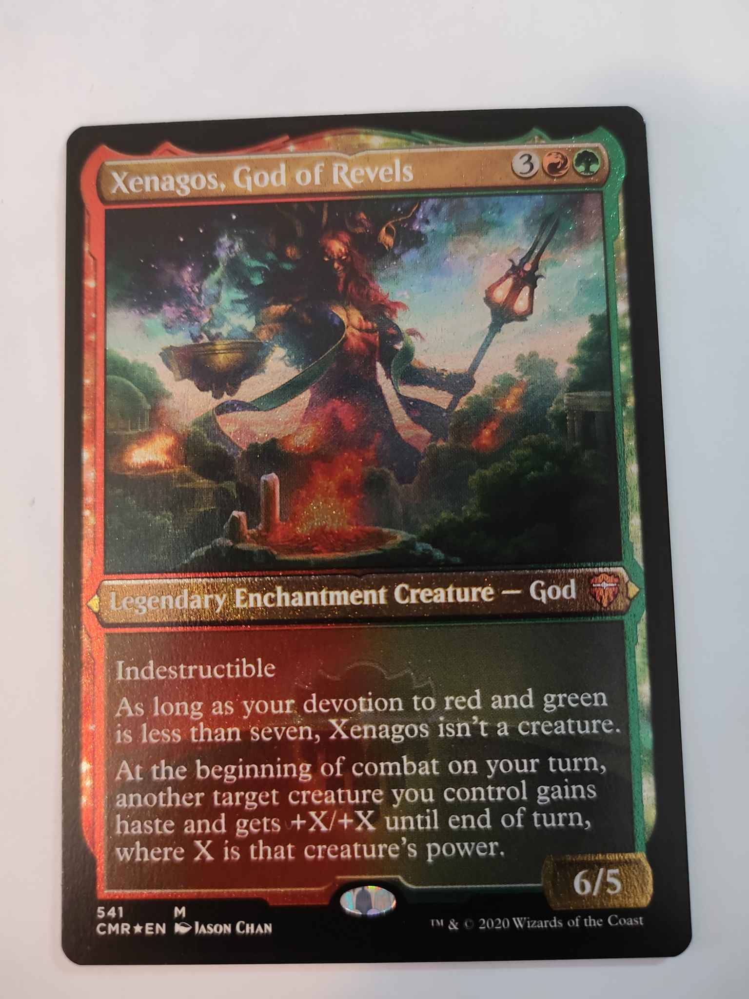 Xenagos God Of Revels Foil Etched Xenagos God Of Revels Foil Etched Commander Legends Magic The Gathering