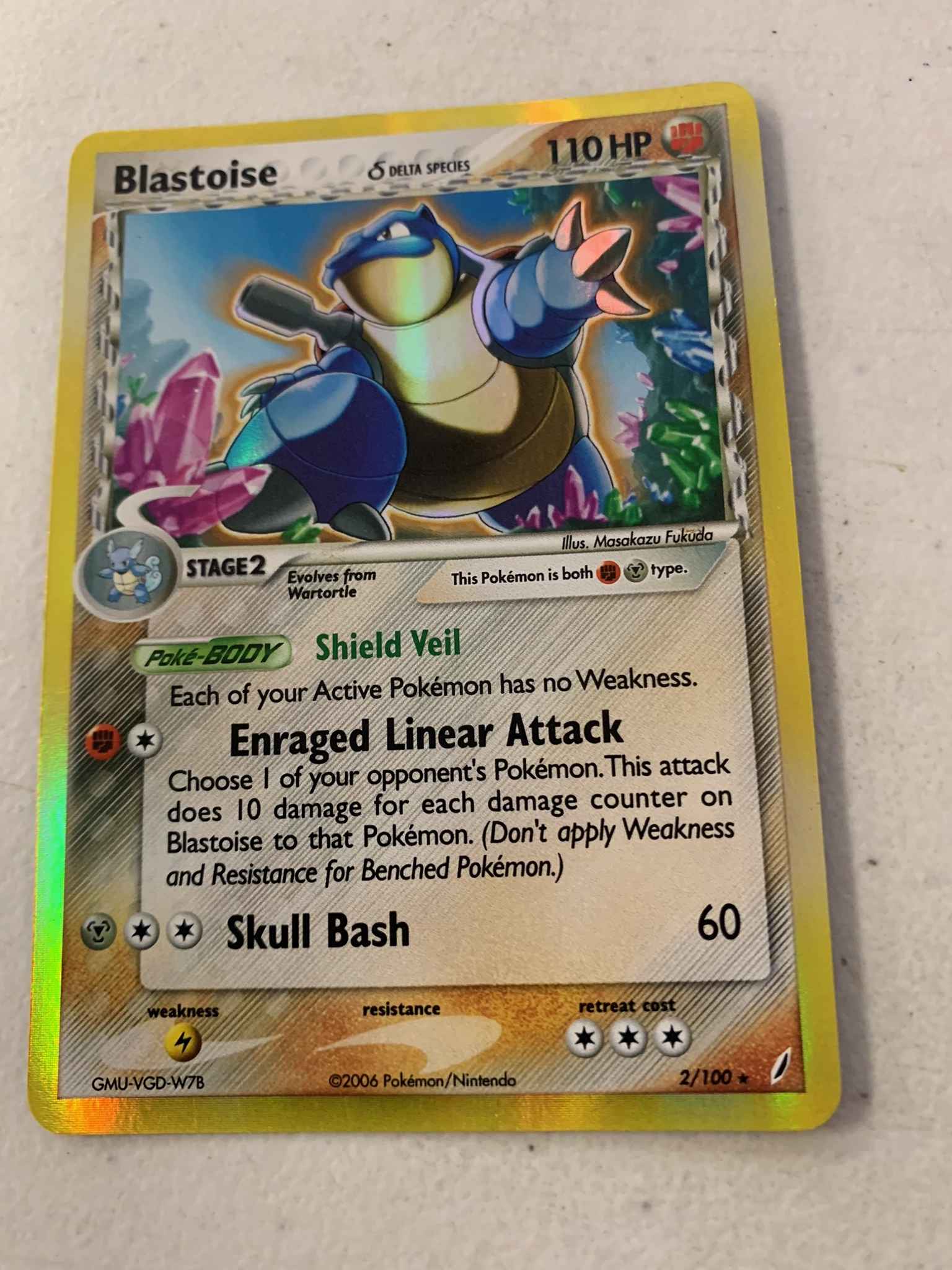- Lightly Played Holofoil Delta Species Blastoise Crystal Guardians 