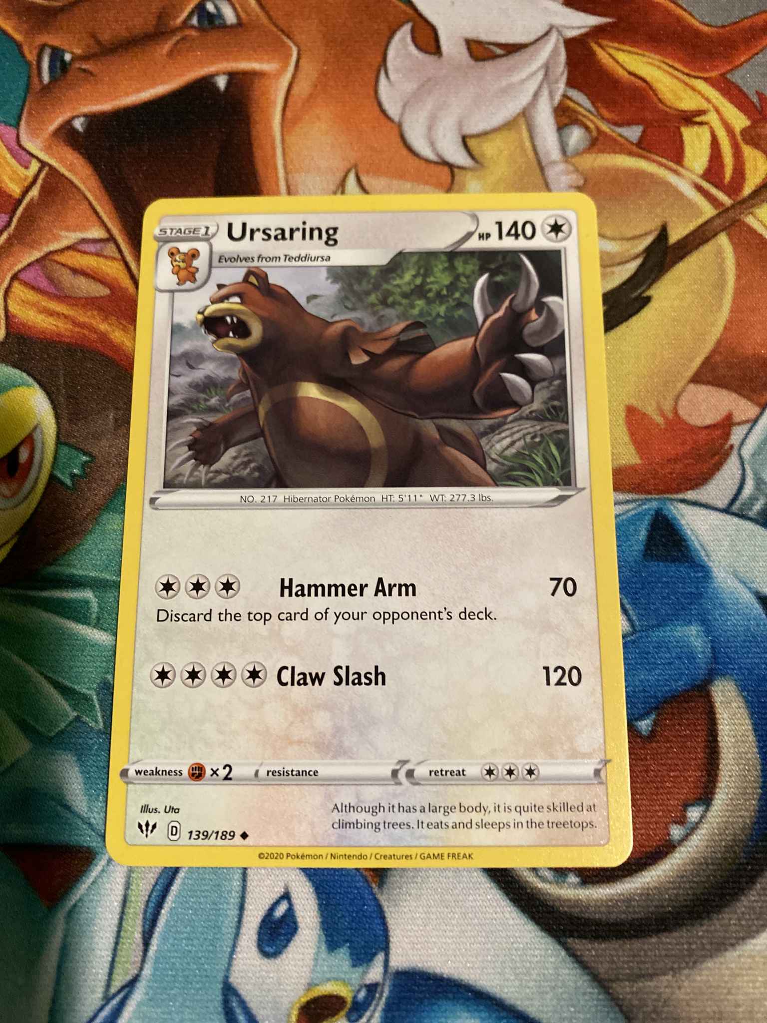 Ursaring Ursaring Swsh03 Darkness Ablaze Pokemon