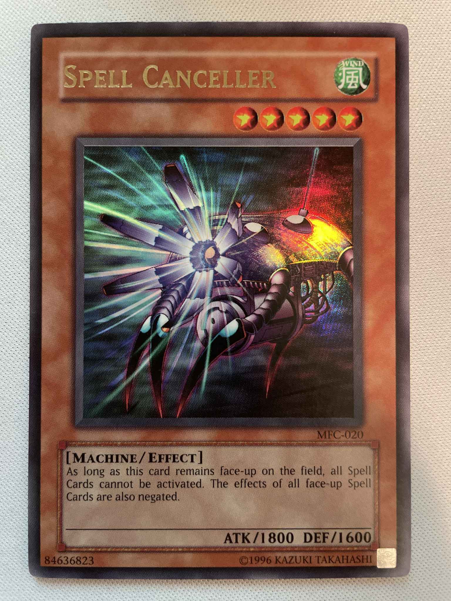 Yugioh Spell Canceller Unlimited MFC-020 Ultra Rare Very Lightly Played!