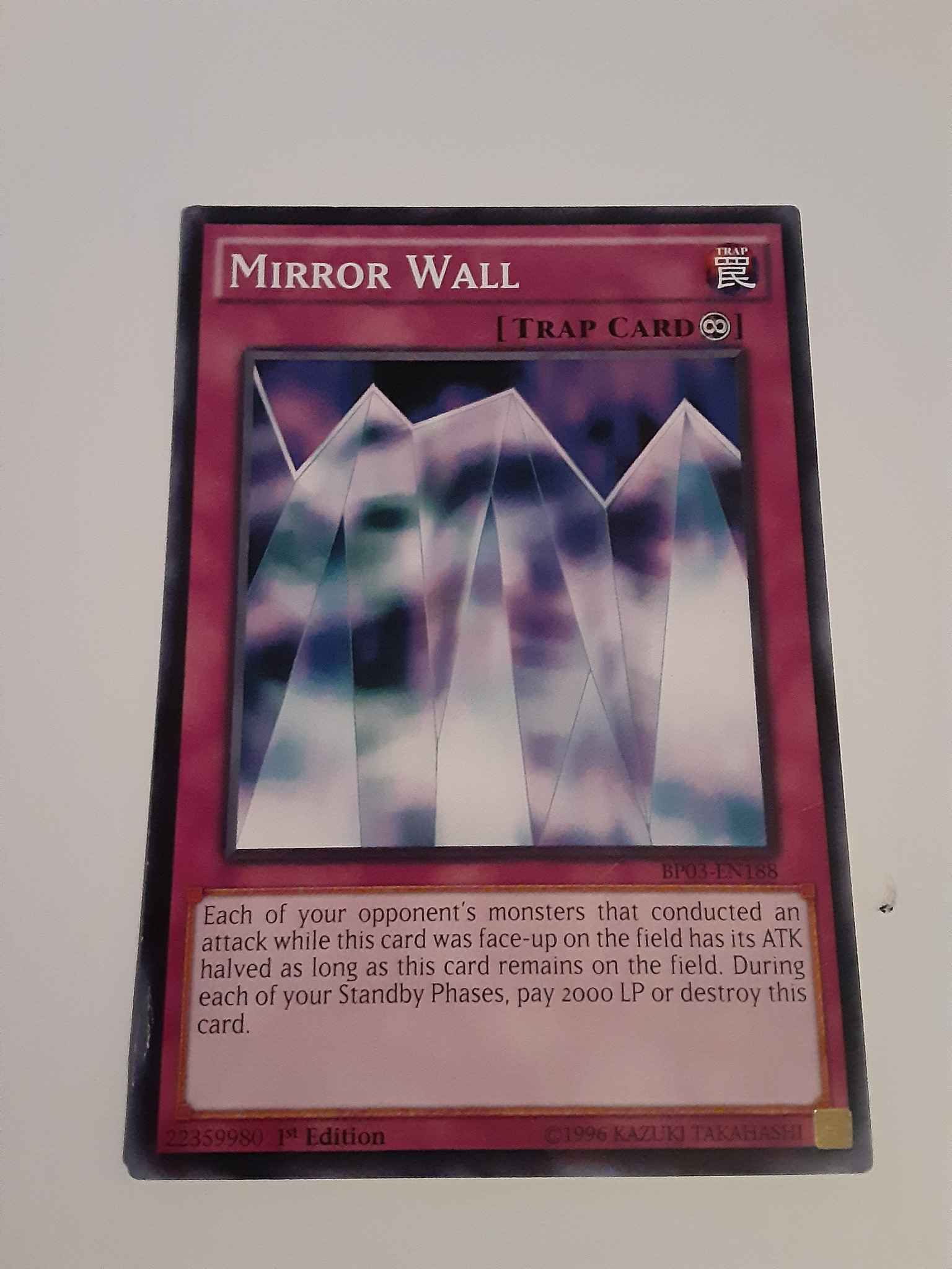 Yugioh Trap Card Mirror Wall BP03-EN188 1st Edition Common 