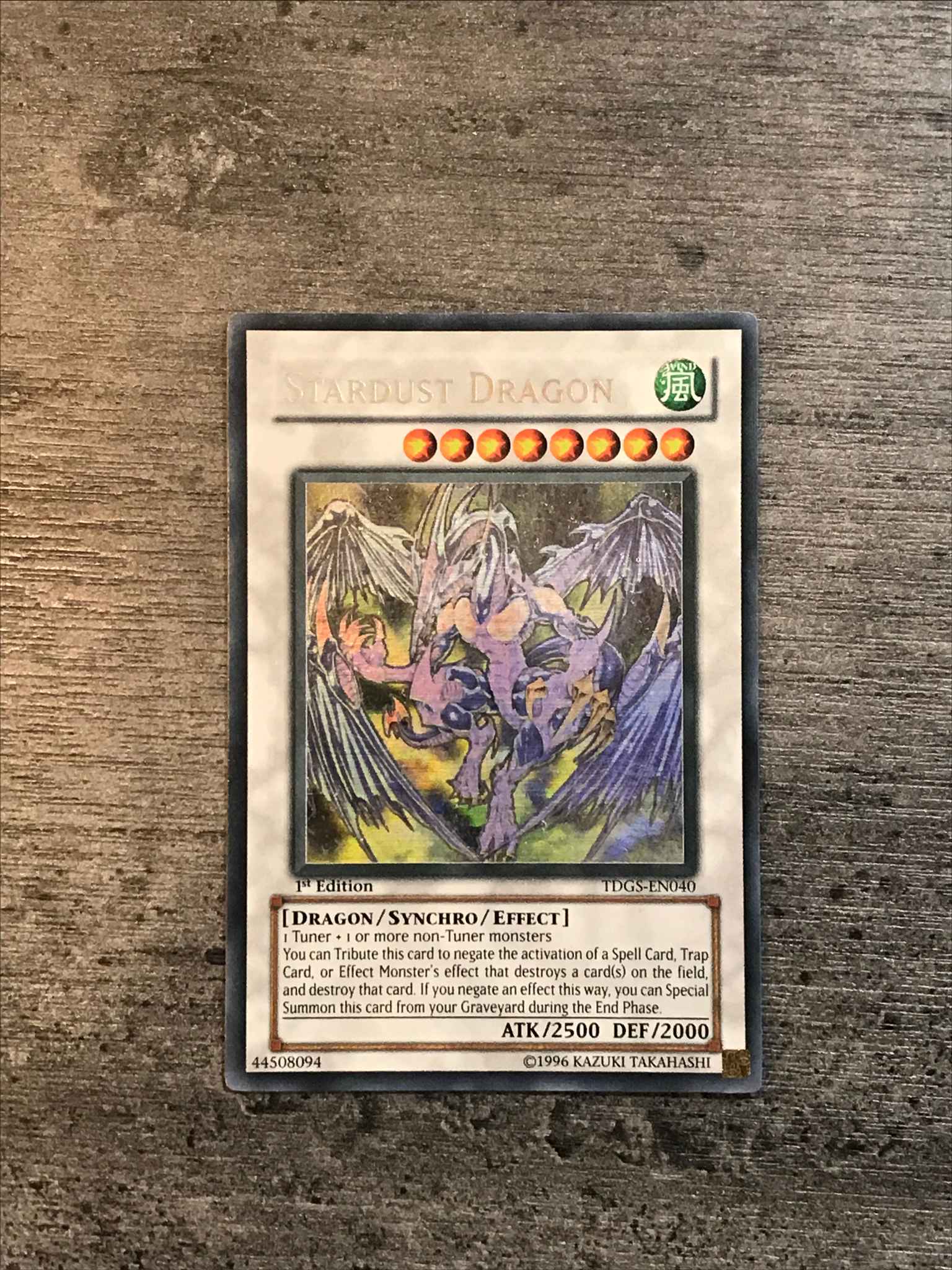 Unlimited Edition Moderately YuGiOh Stardust Dragon Ghost Rare TDGS-EN040