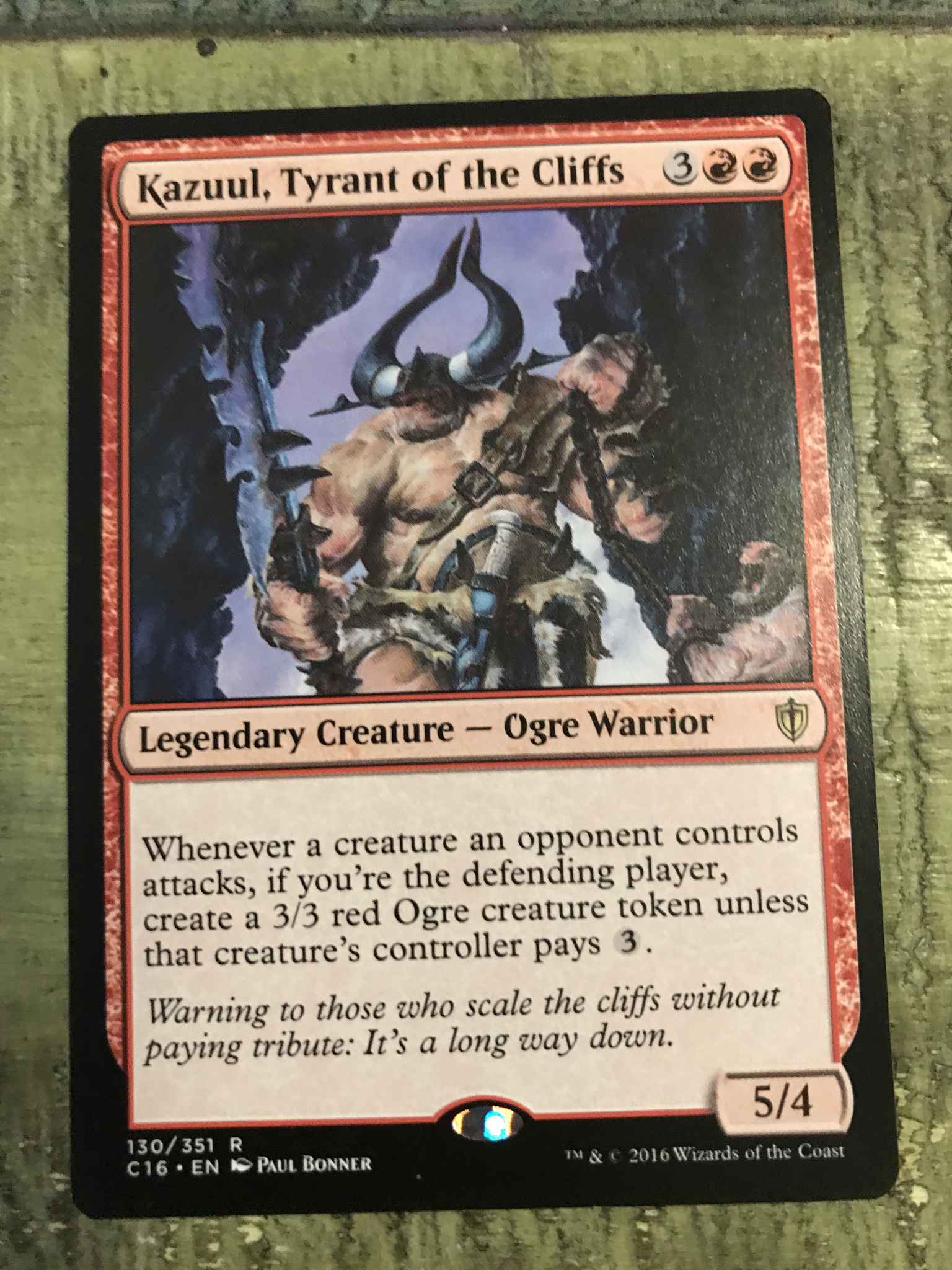 Kazuul Tyrant of the Cliffs Magic Commander 2016 