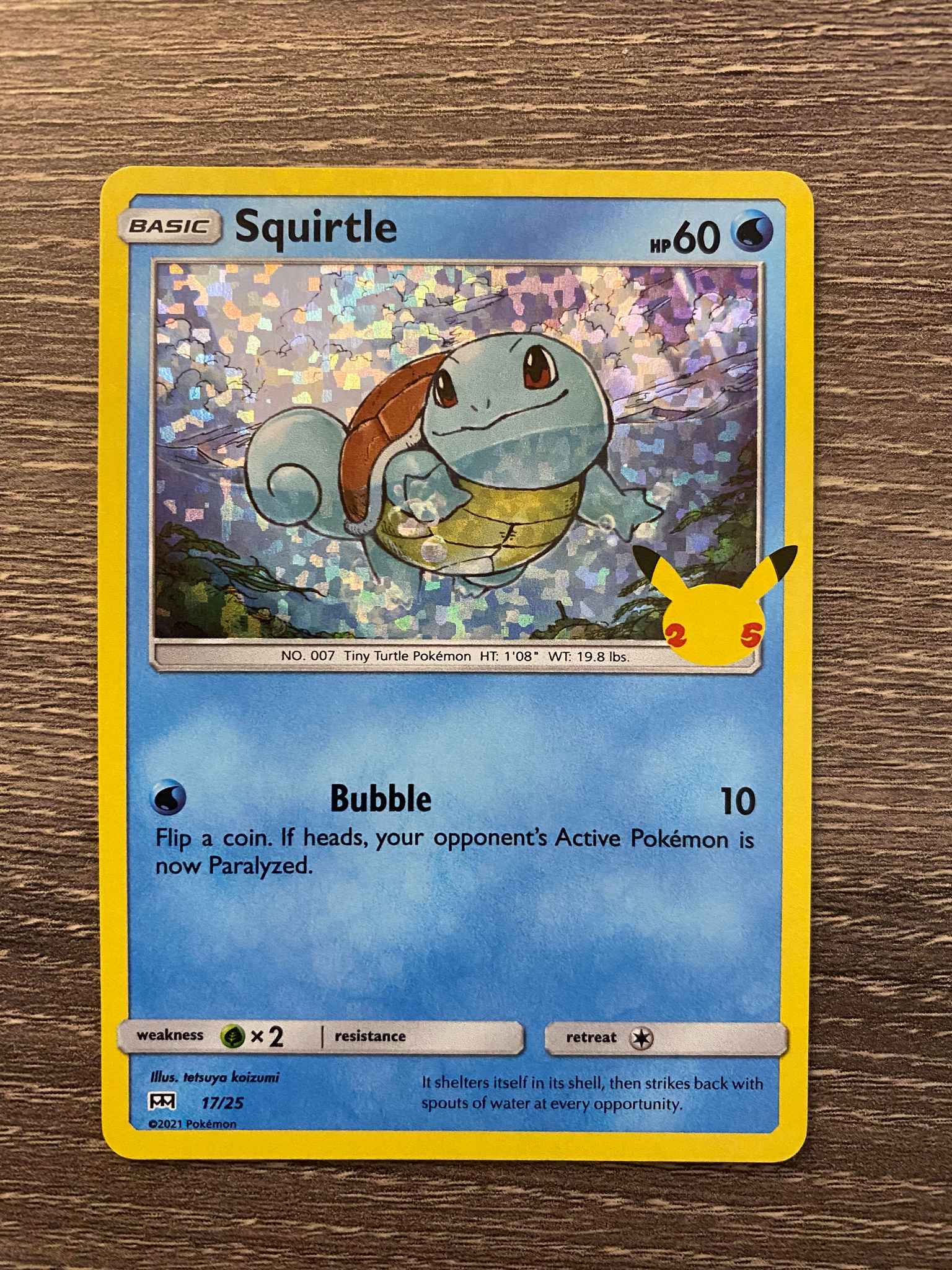 McDonalds Collection 2021 Promo Squirtle 17//25 Holo SOLD OUT AT MCDONALDS