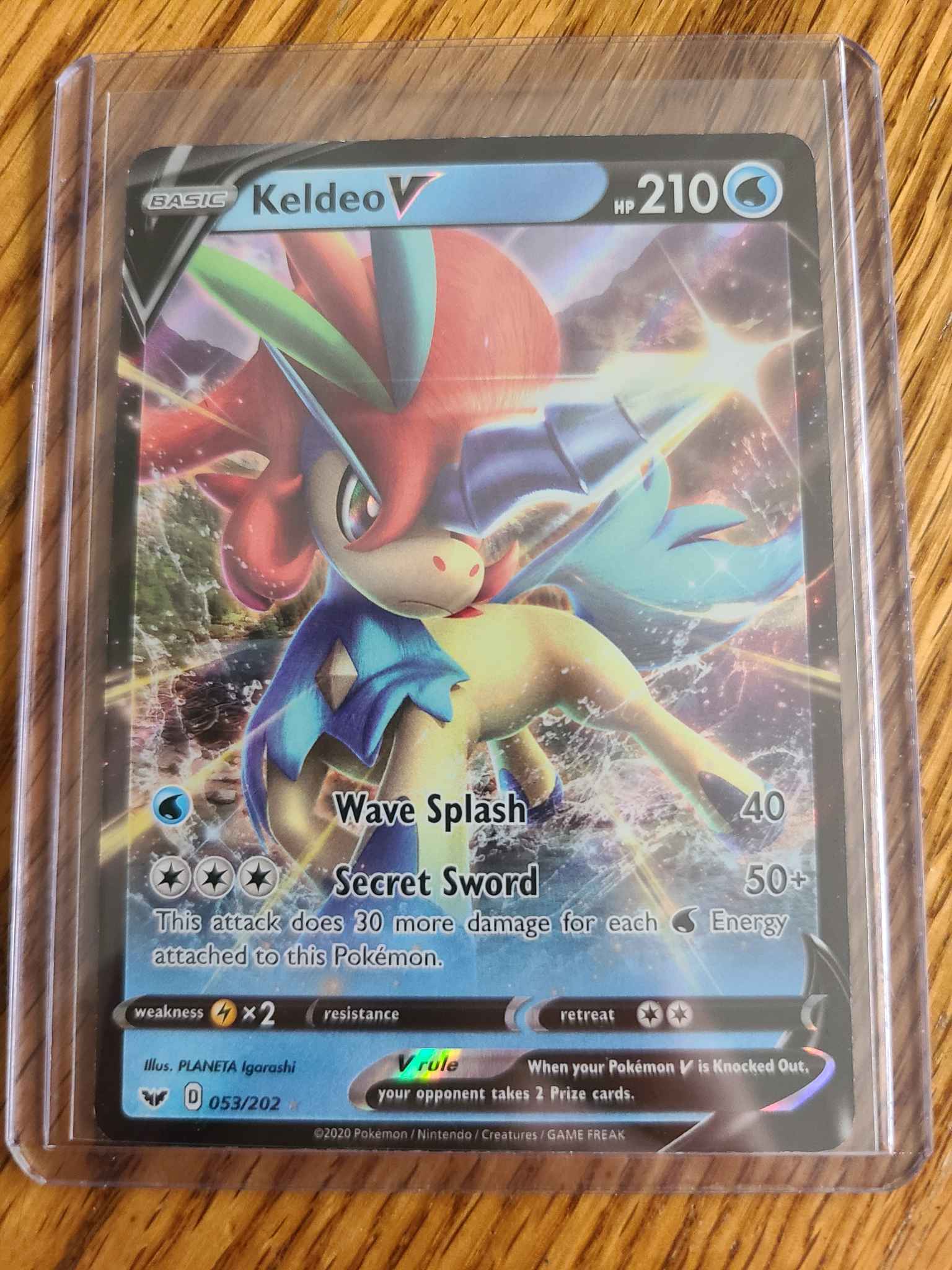 Keldeo V 053 202 Sword And Sheild In Hand Pokemon Tcg Pokemon Individual Cards Fzgil Toys Hobbies