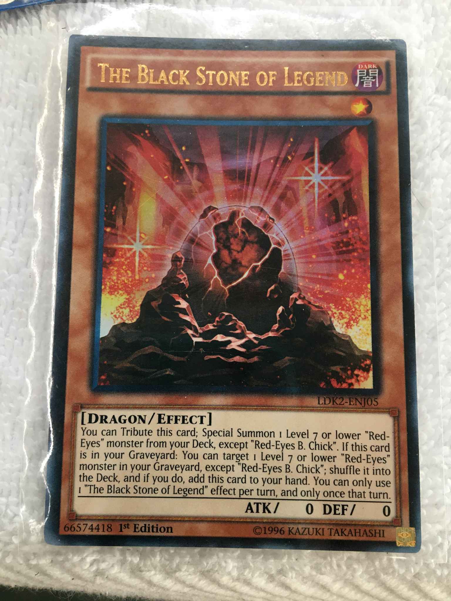 The Black Stone of Legend LDK2-ENJ05 Ultra Rare Limited Edition NM JG2 