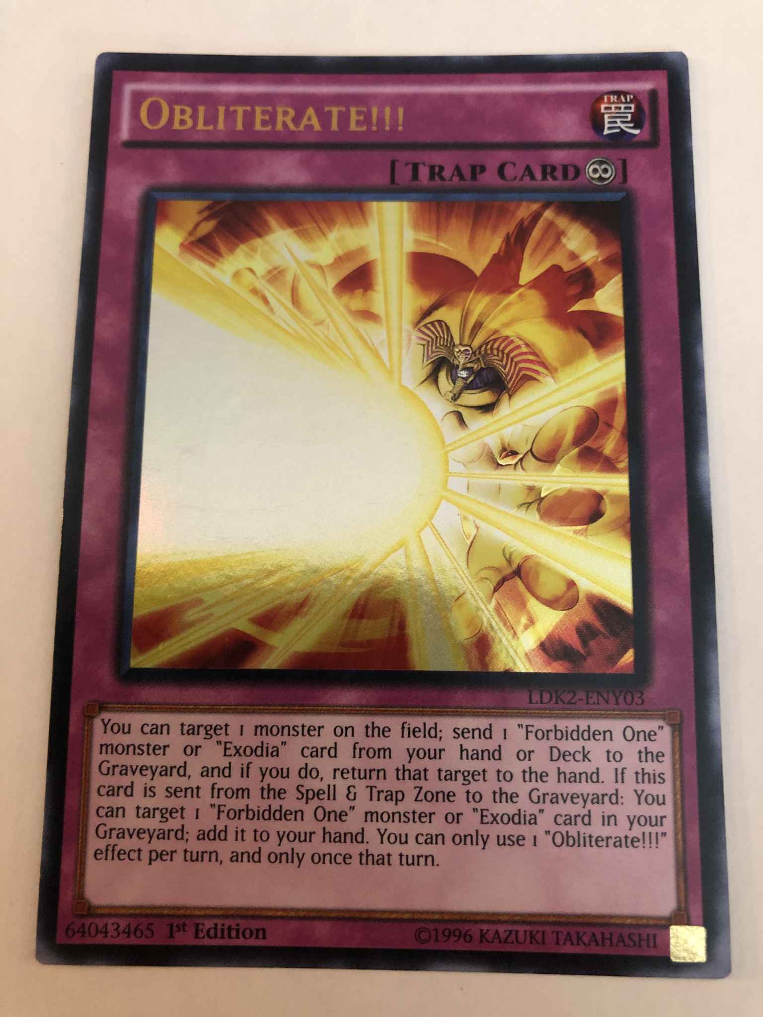 LDK2-ENY03 Ultra Rare 1st Edition Yugioh Obliterate!! 
