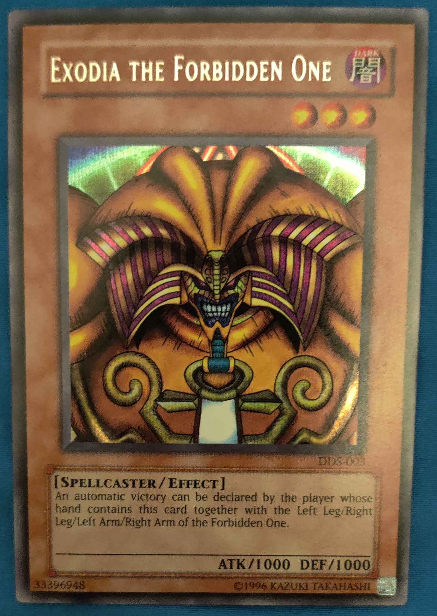 Details about   Yu-Gi-Oh DDS-003 Exodia The Forbidden One Dark Duel Stories Promo 
